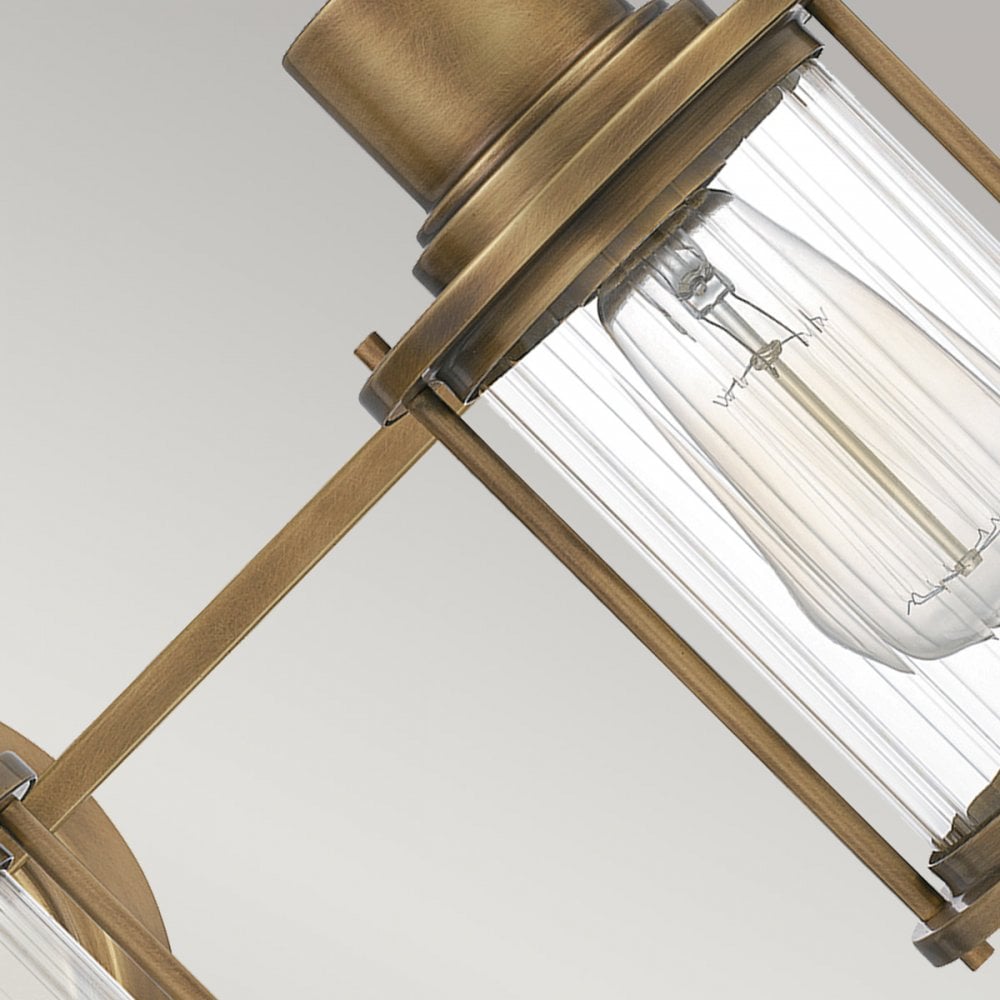 Quoizel Riggs 3 Light Bathroom Wall Light - Weathered Brass
