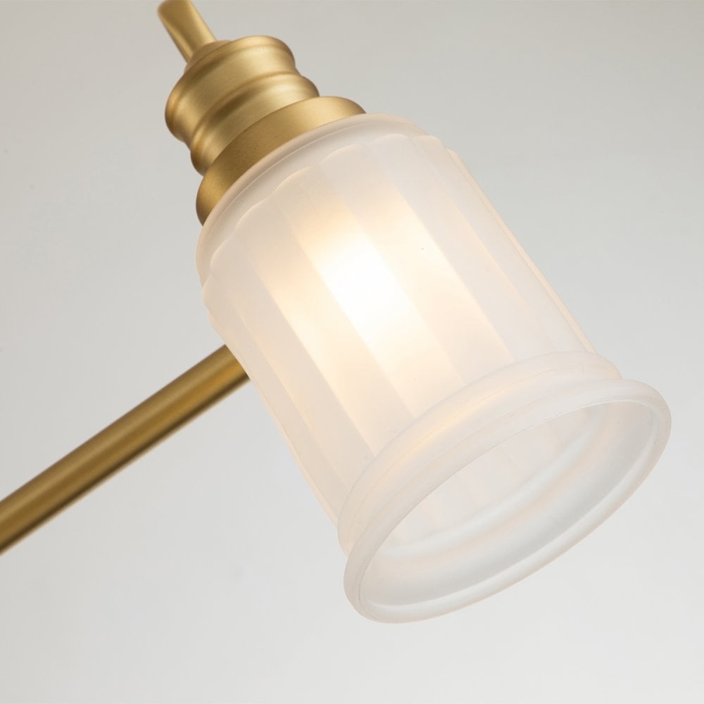Quoizel Swell 3 Light Bathroom Wall Light - Brushed Brass
