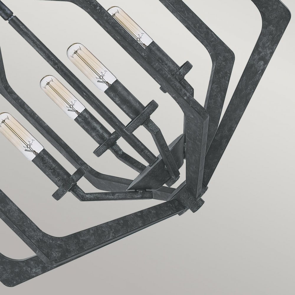 Quoizel Vanguard 4 Light Pendant - Old Black