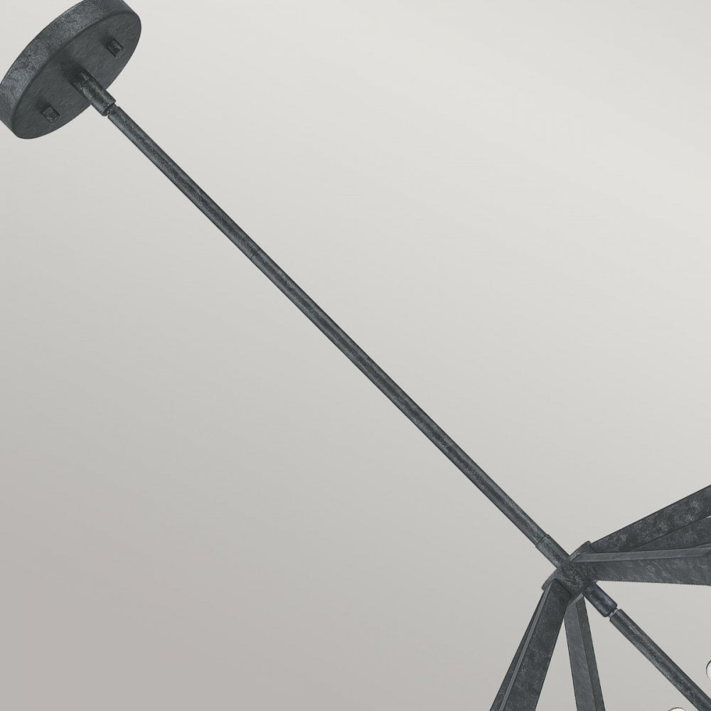 Quoizel Vanguard 4 Light Pendant - Old Black