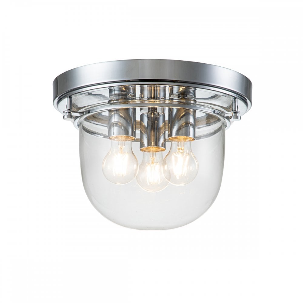 Quoizel Whistling 3 Light Bathroom Flush Fitting - Polished Chrome