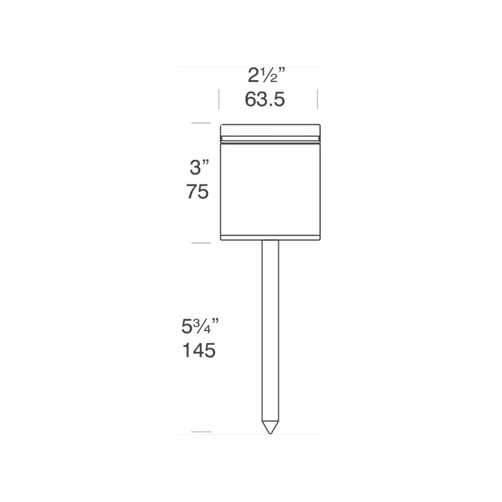 Hunza Pure LED Spike Spot Non-Adjustable - Powder Coat - Low Voltage