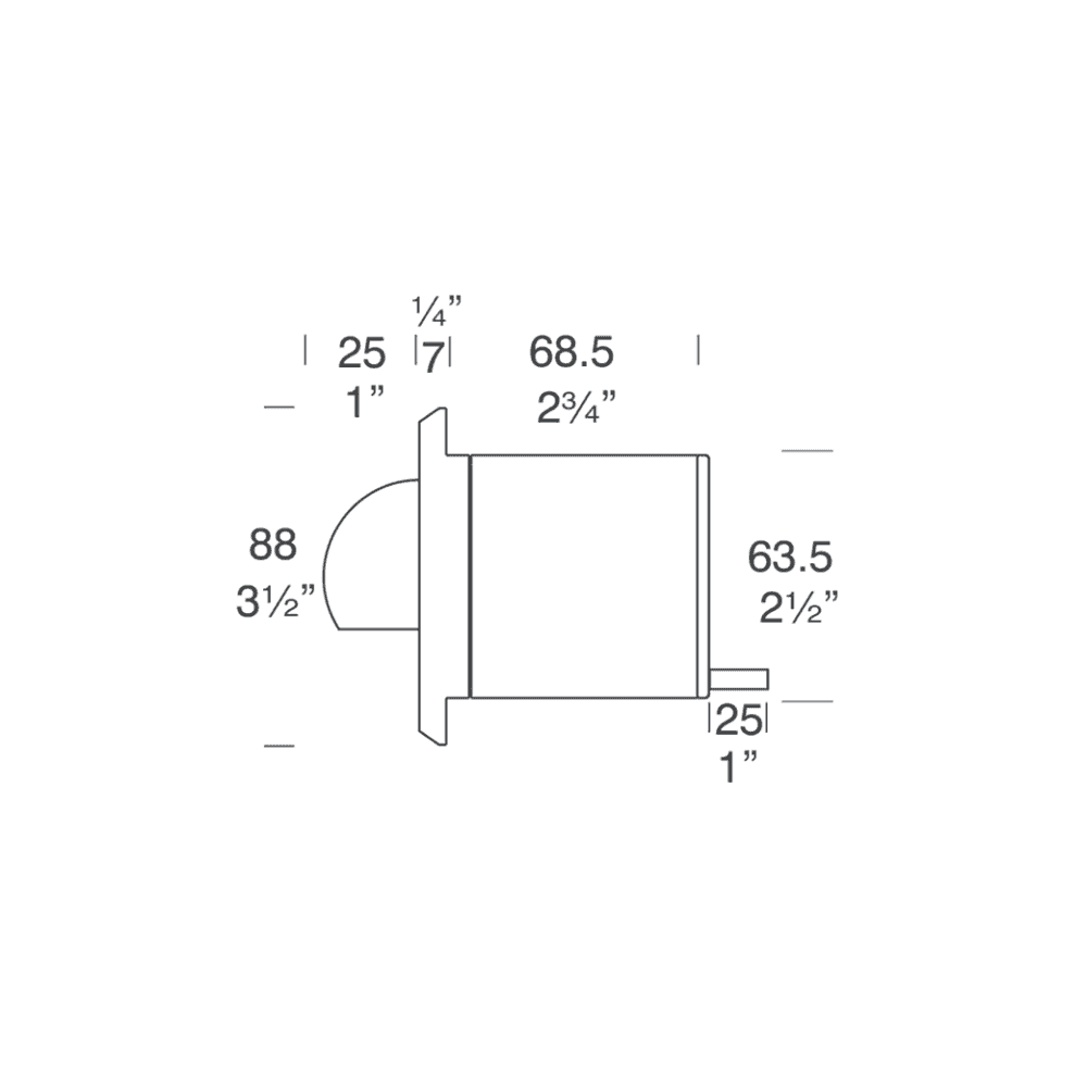Hunza Pure LED Step Light Solid Eyelid Square - Stainless Steel - Low Voltage