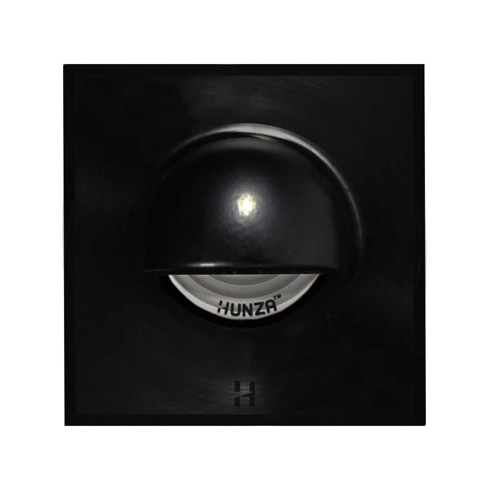 Hunza Pure LED Step Light Solid Eyelid Square - Powder Coat - Low Voltage