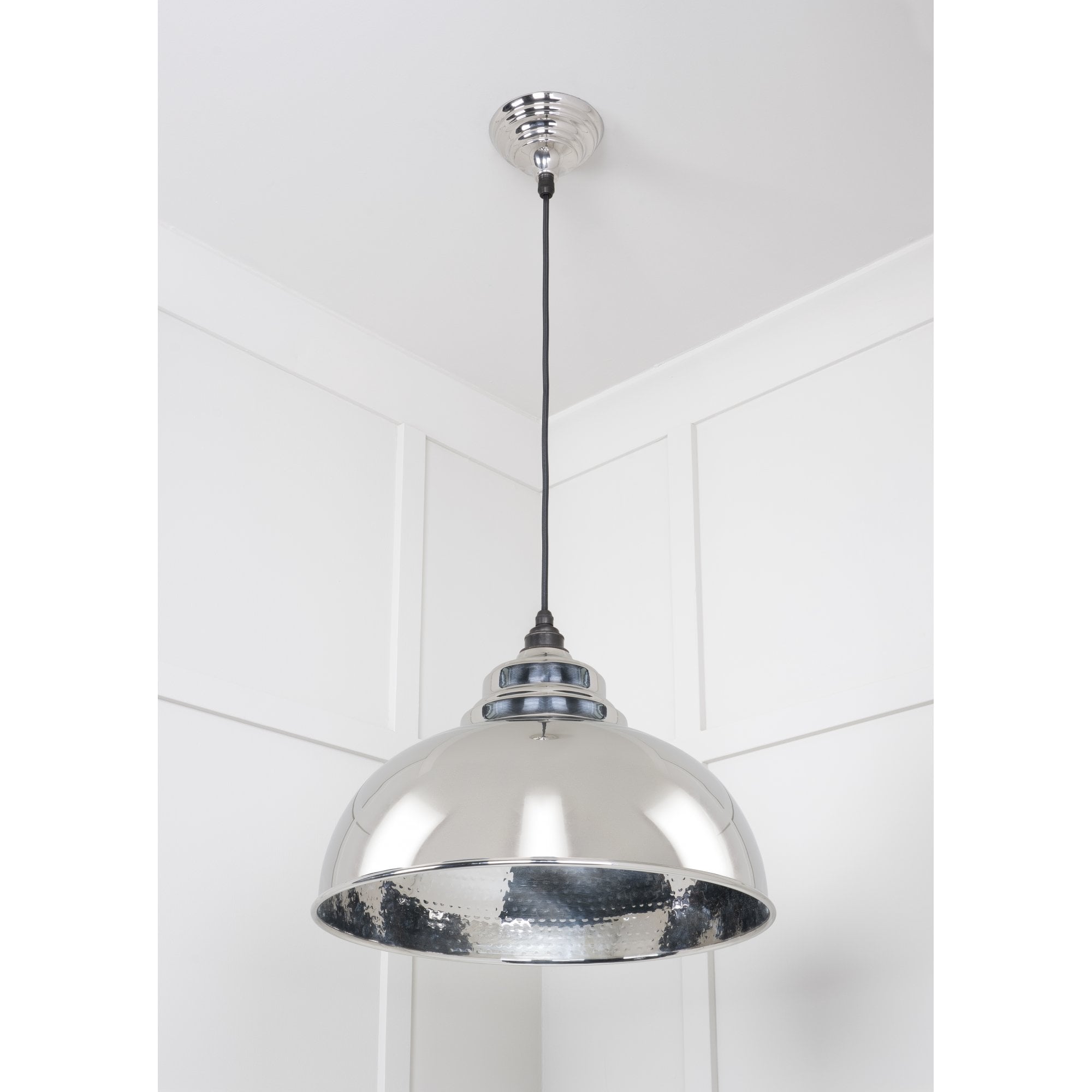 From The Anvil Hammered Nickel Harborne Pendant