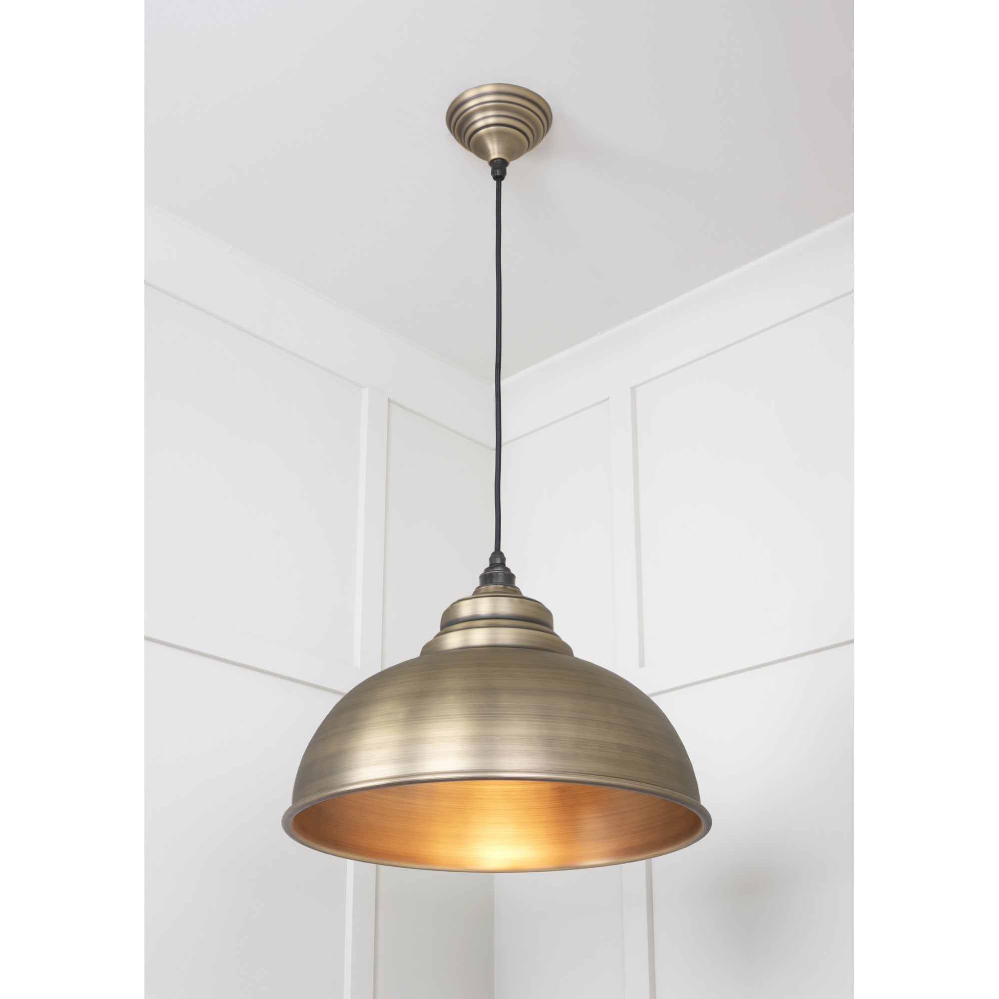 From The Anvil Aged Brass Harborne Pendant
