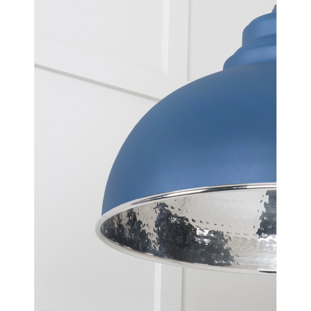 From The Anvil Hammered Nickel Harborne Pendant - Upstream (Blue)