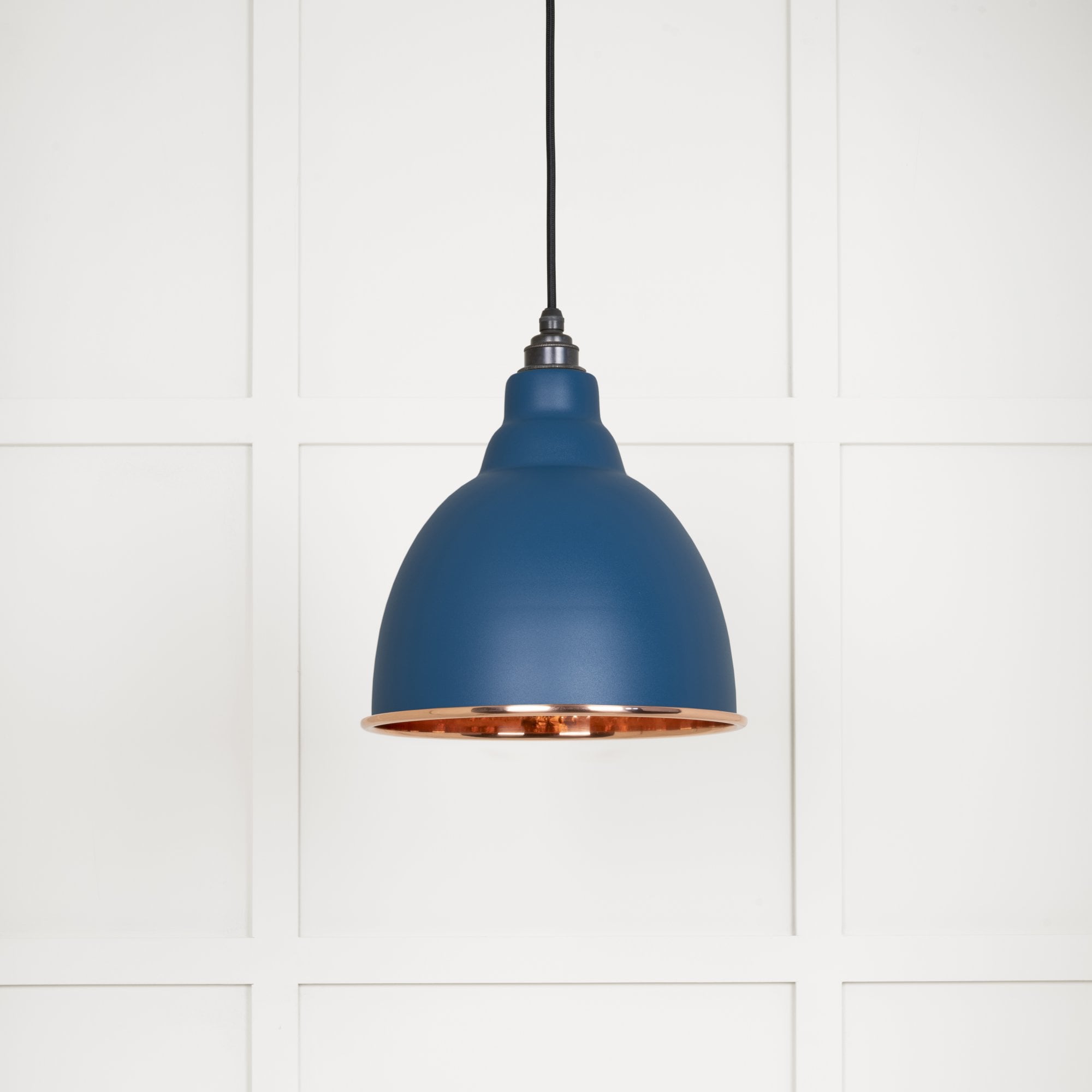 From The Anvil Hammered Copper Brindley Pendant - Upstream (Blue)