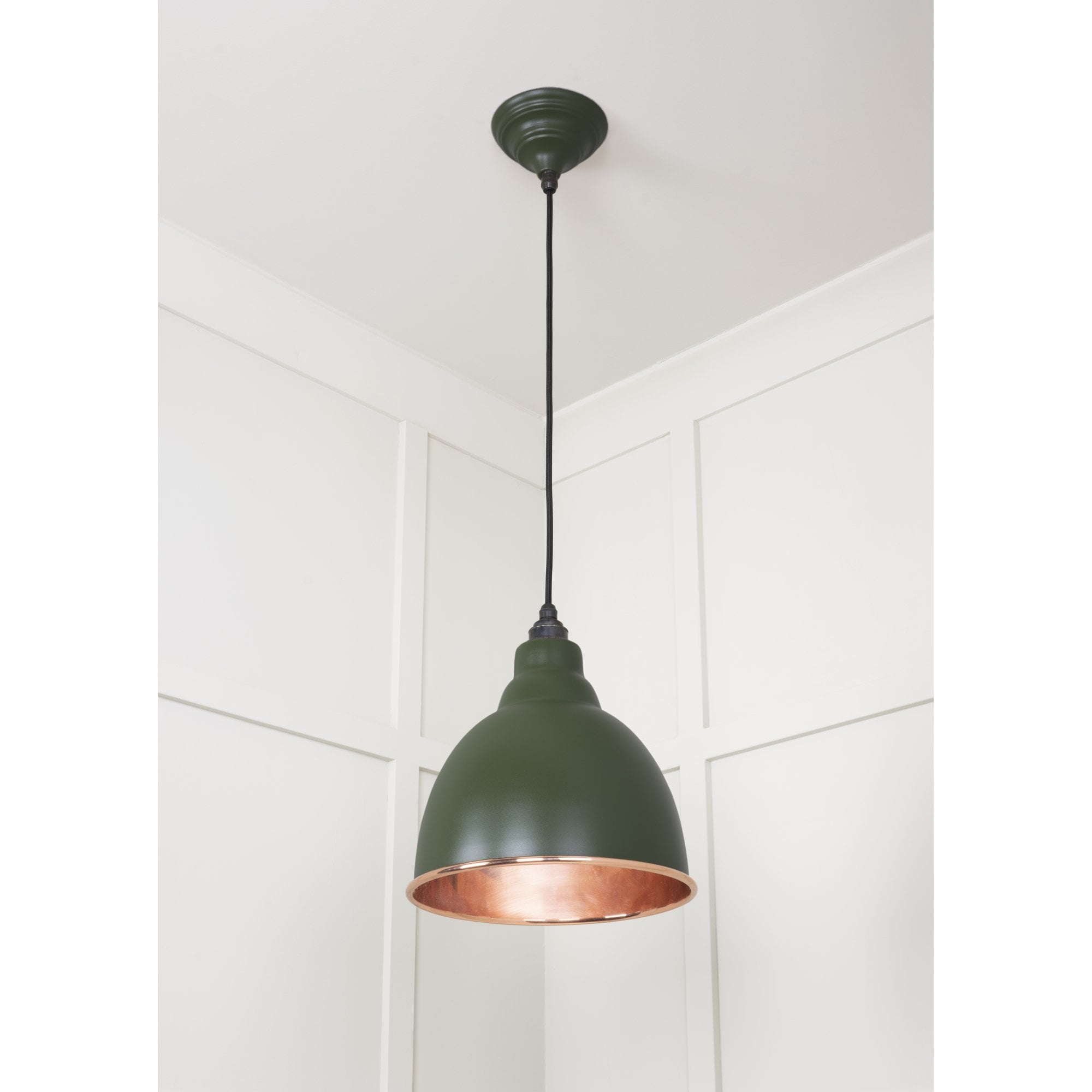 From The Anvil Smooth Copper Brindley Pendant - Heath (Earthy Green)