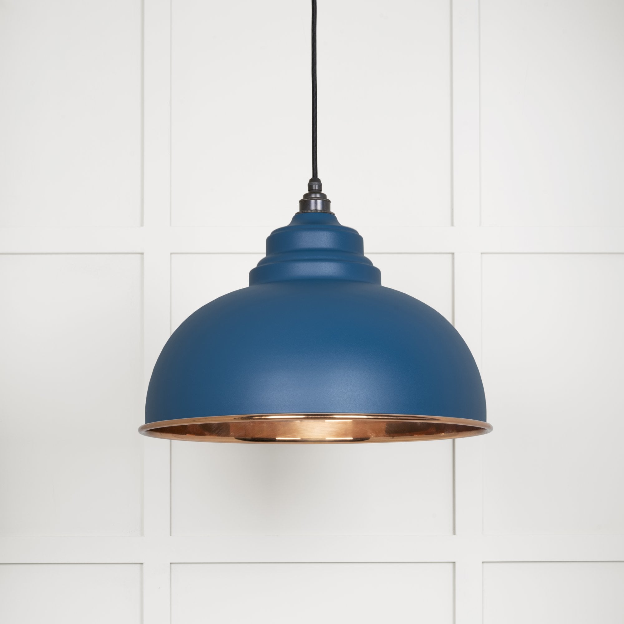 From The Anvil Smooth Copper Harborne Pendant - Upstream (Blue)