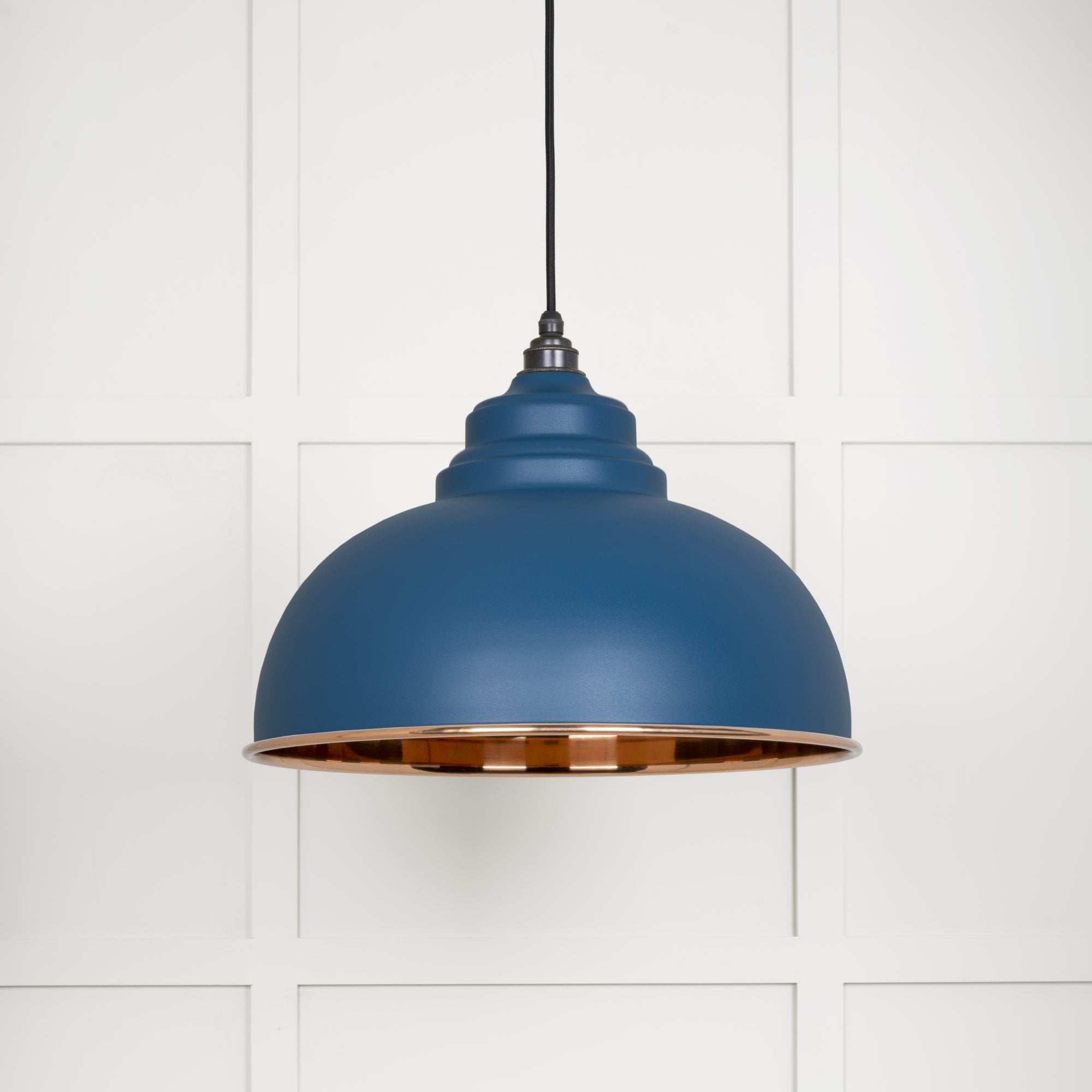 From The Anvil Smooth Copper Harborne Pendant - Upstream (Blue)