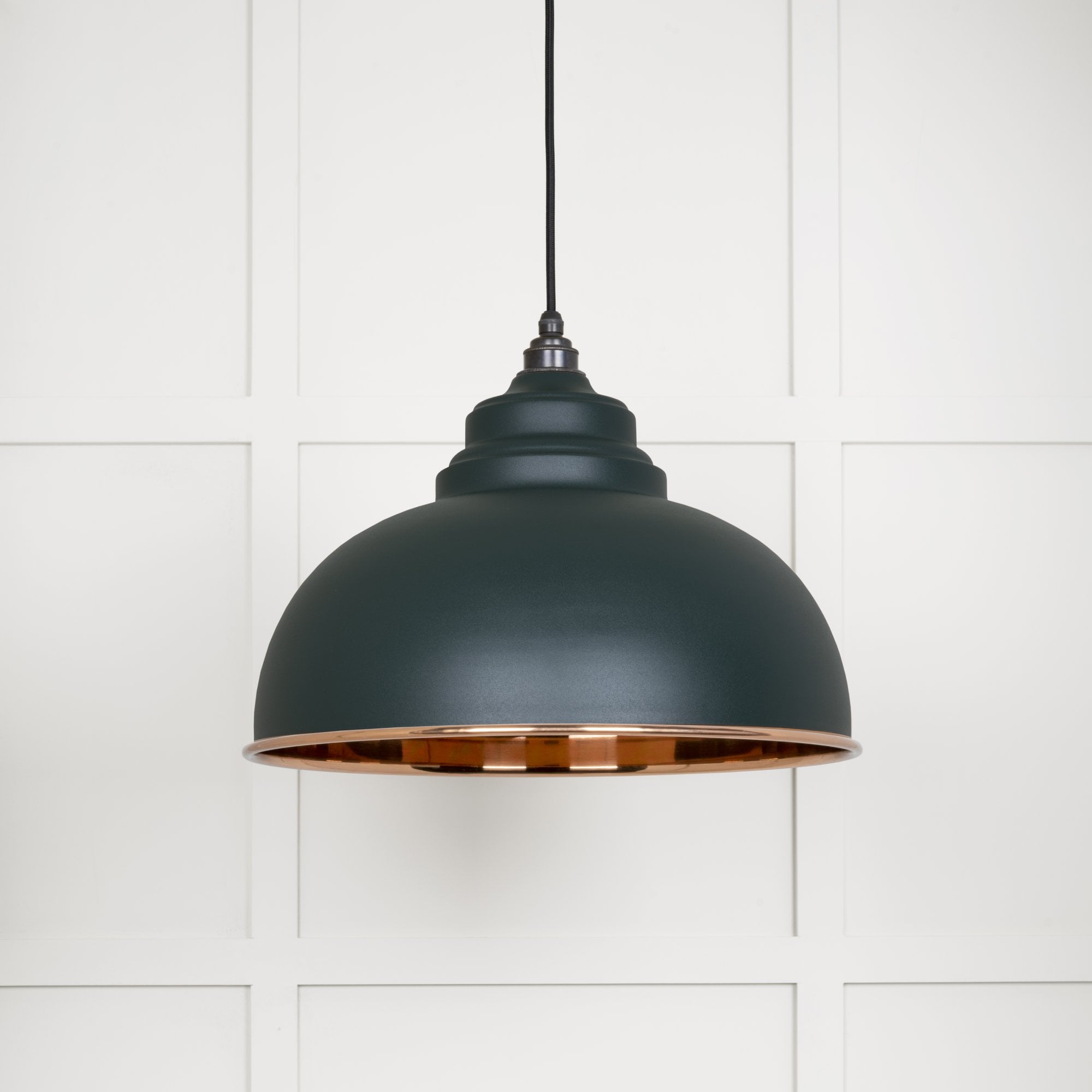 From The Anvil Smooth Copper Harborne Pendant - Dingle (Rich Green)