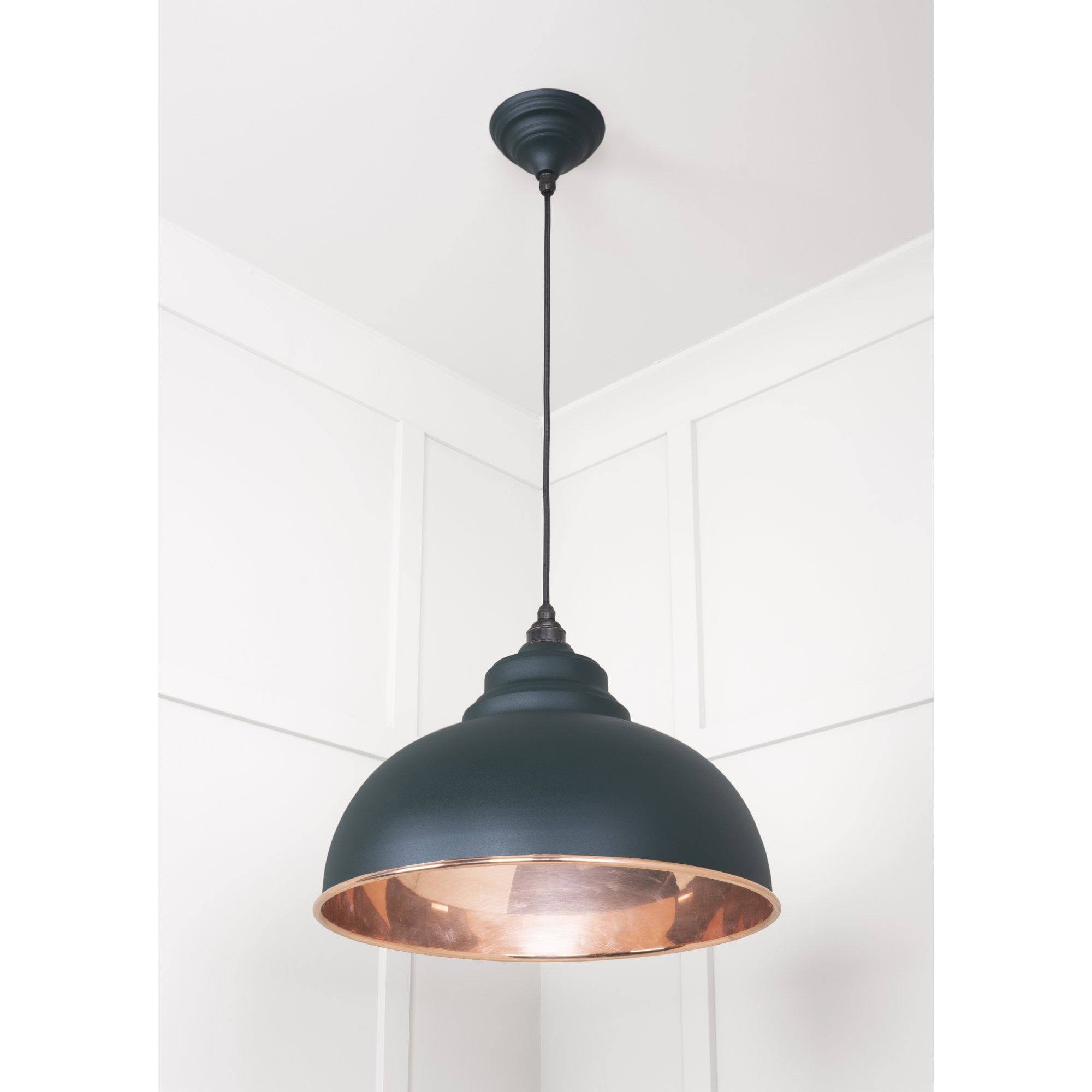 From The Anvil Smooth Copper Harborne Pendant - Dingle (Rich Green)
