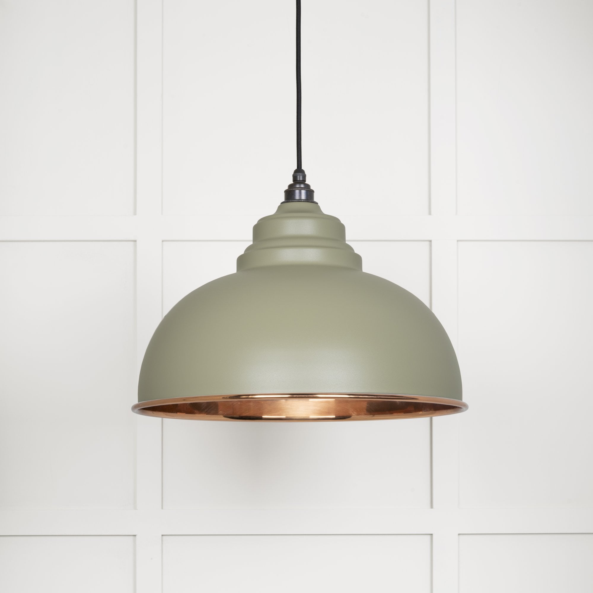 From The Anvil Smooth Copper Harborne Pendant - Tump (Pale Green)