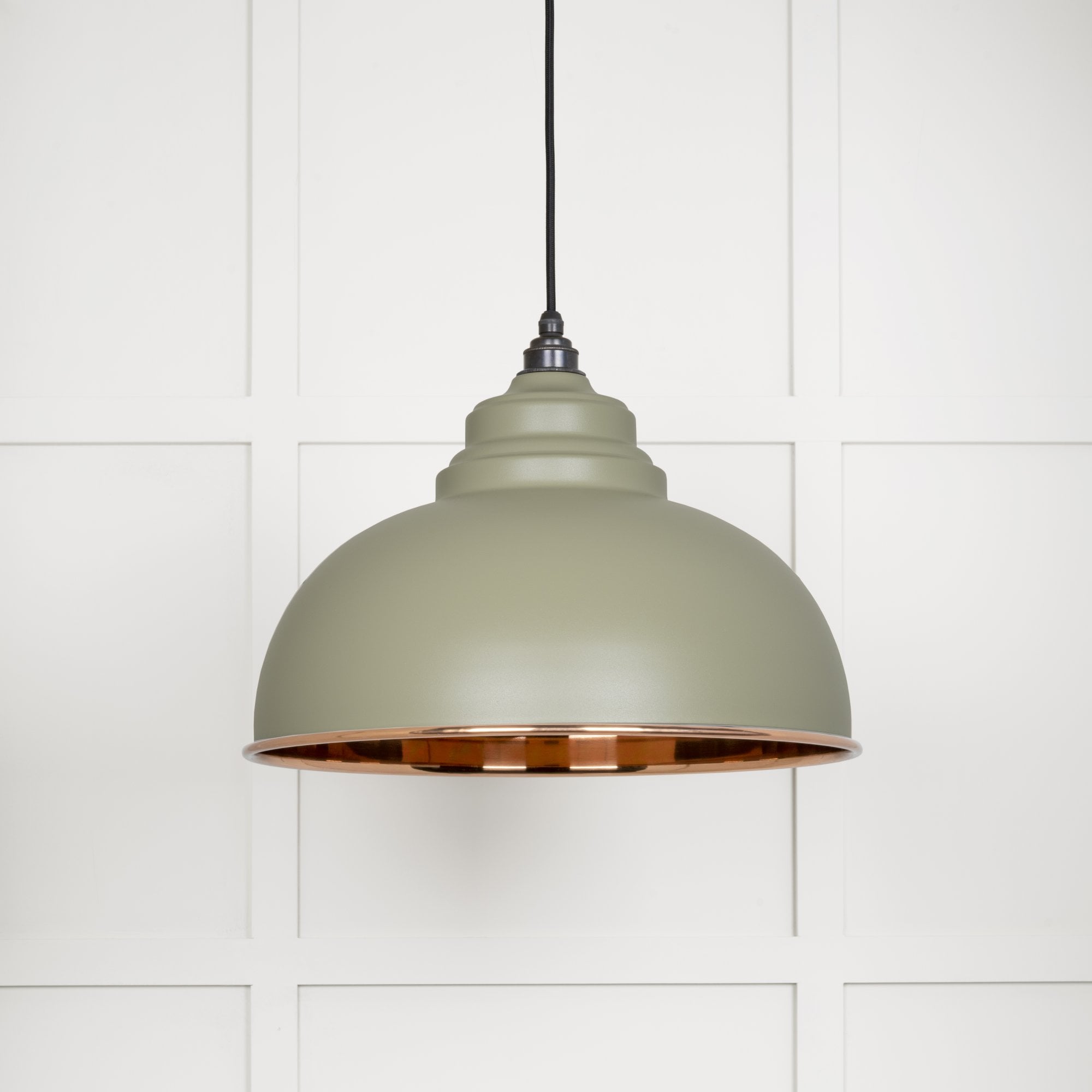 From The Anvil Smooth Copper Harborne Pendant - Tump (Pale Green)