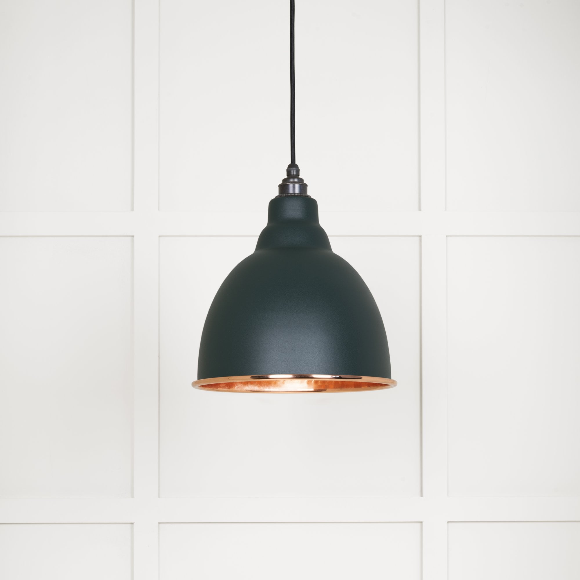 From The Anvil Hammered Copper Brindley Pendant - Dingle (Rich Green)