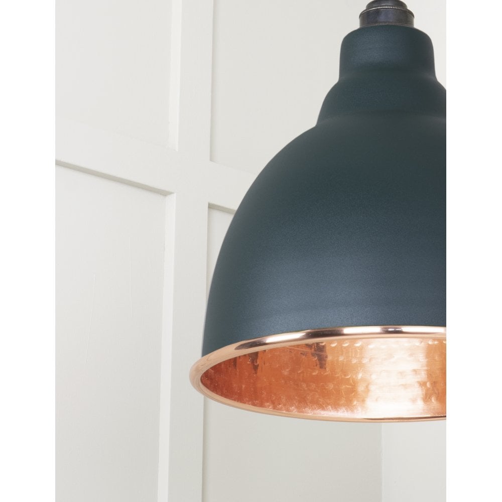 From The Anvil Hammered Copper Brindley Pendant - Dingle (Rich Green)