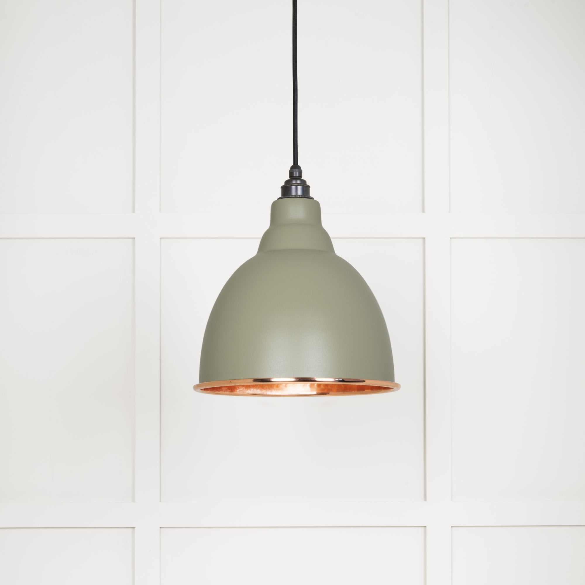 From The Anvil Hammered Copper Brindley Pendant - Tump (Pale Green)