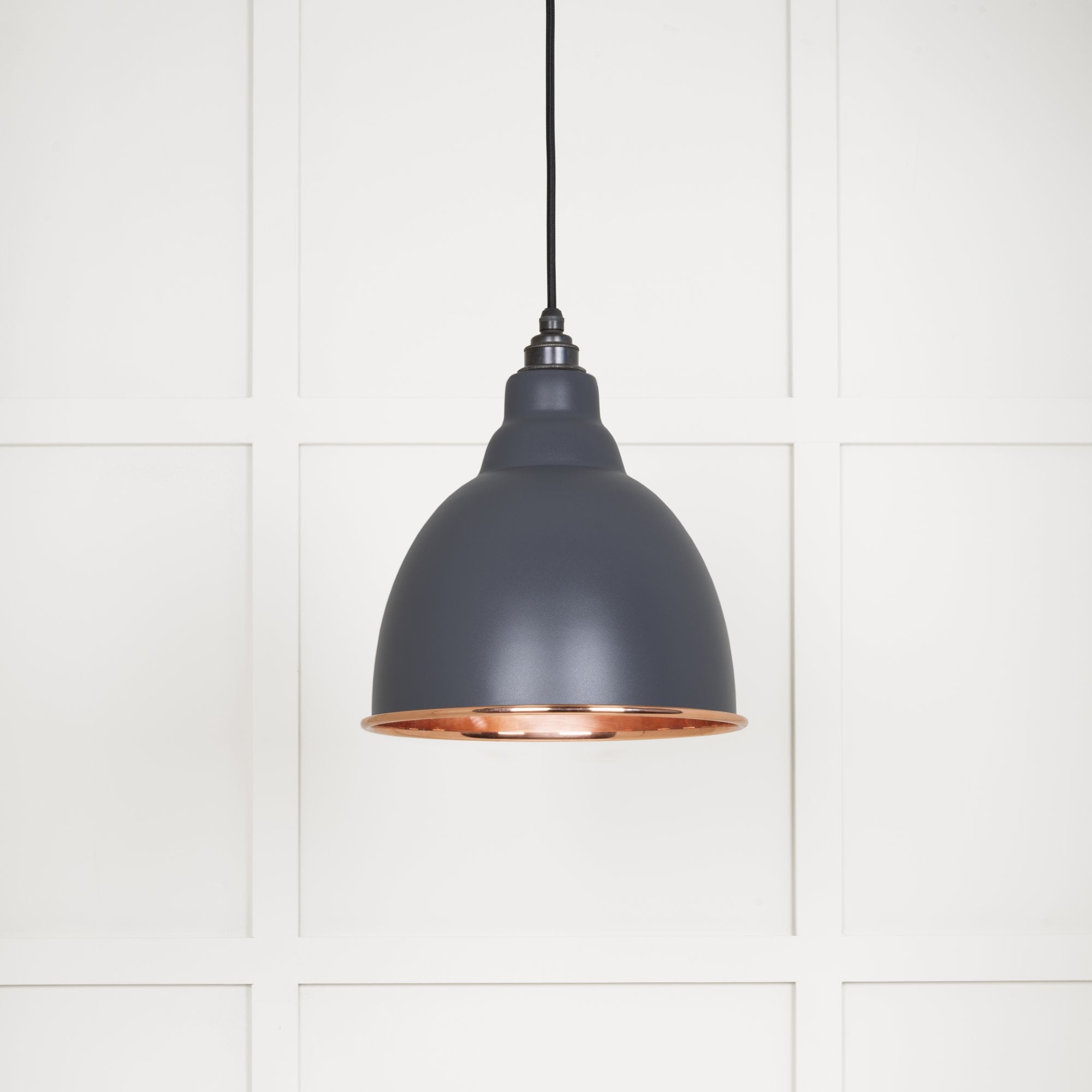 From The Anvil Smooth Copper Brindley Pendant - Slate (Mid Grey)