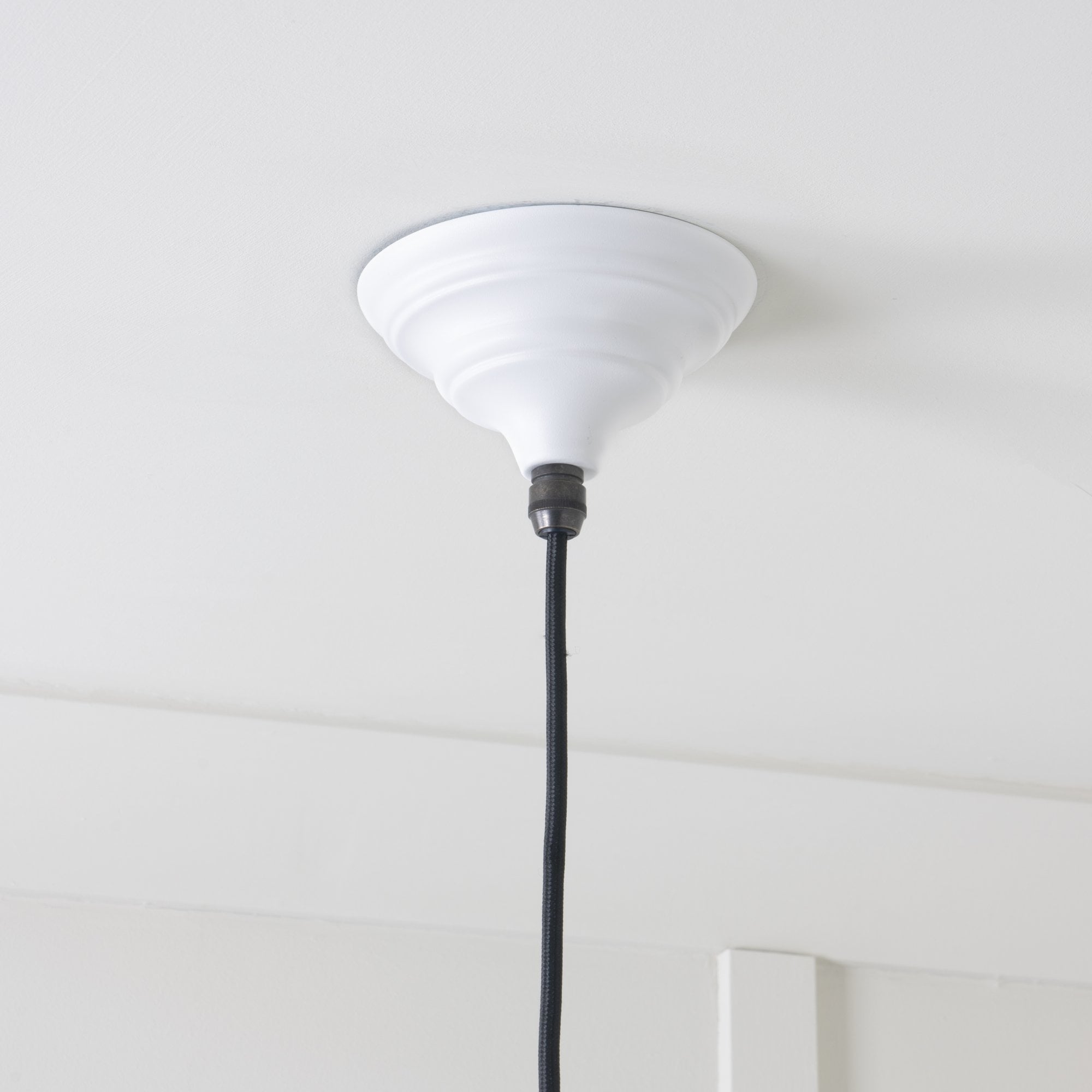 From The Anvil Smooth Nickel Harborne Pendant - Flock (Matt White)