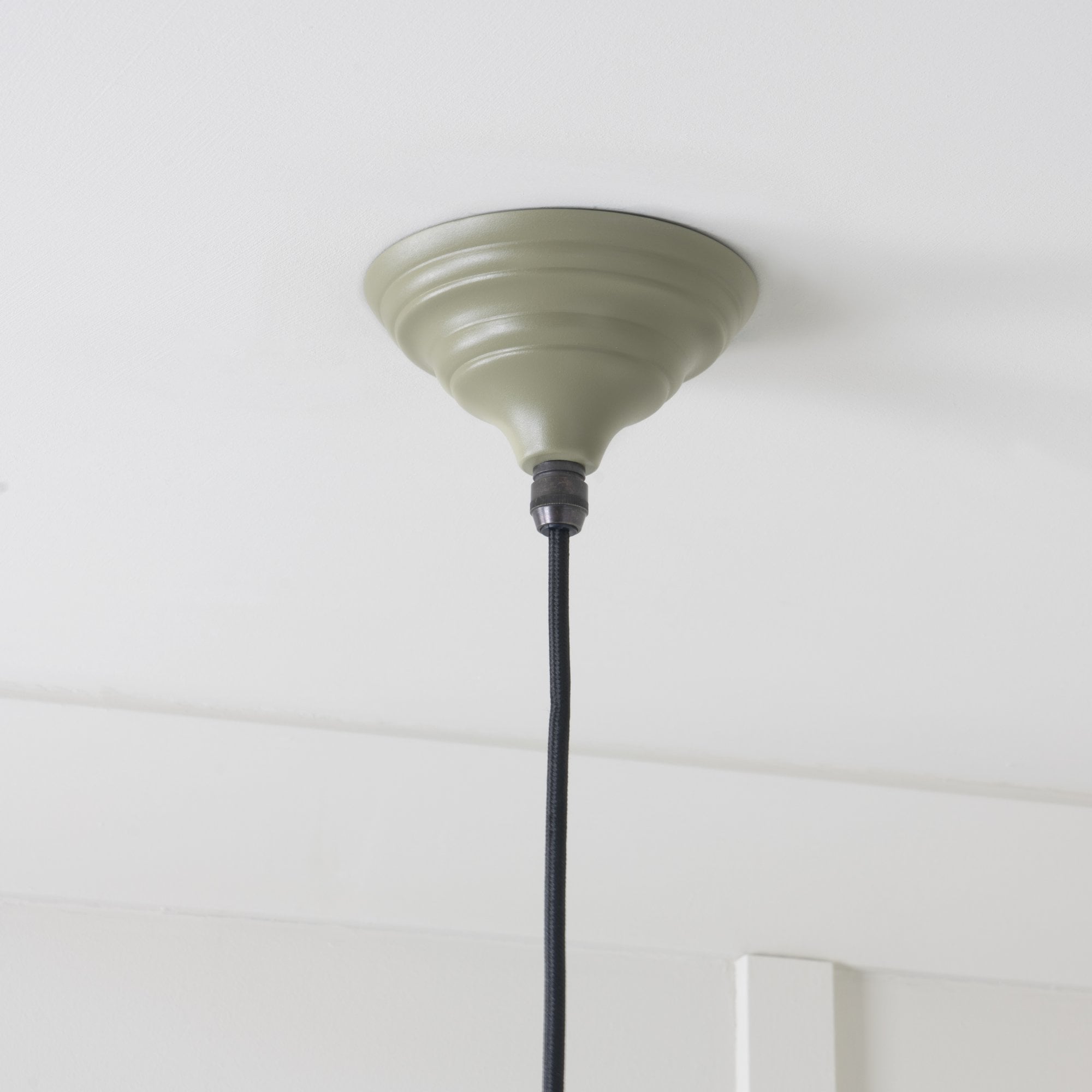 From The Anvil White Gloss Harborne Pendant - Tump (Pale Green)