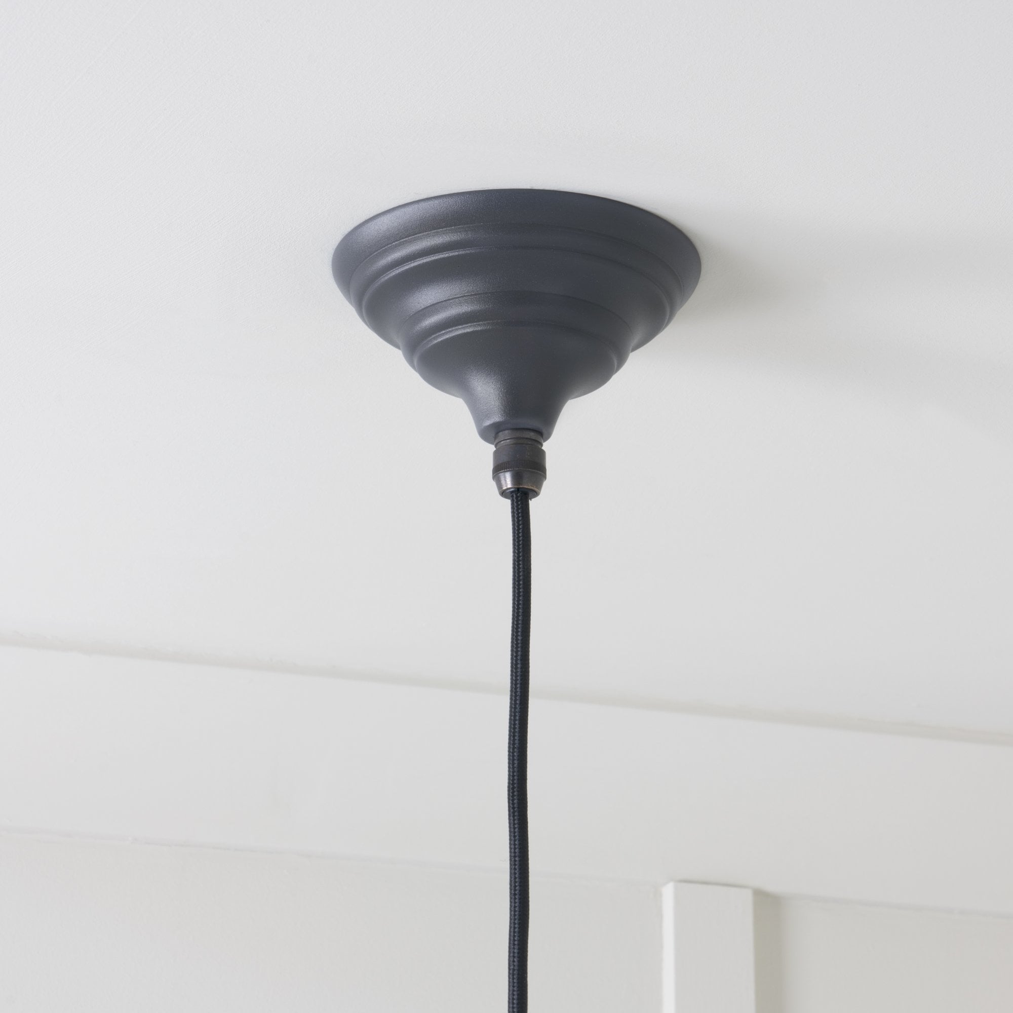 From The Anvil White Gloss Harborne Pendant - Slate (Mid Grey)