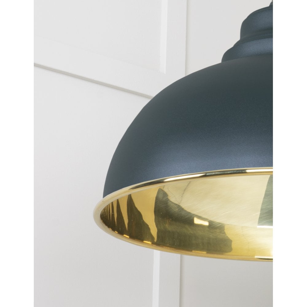 From The Anvil Smooth Brass Harborne Pendant - Dingle (Rich Green)