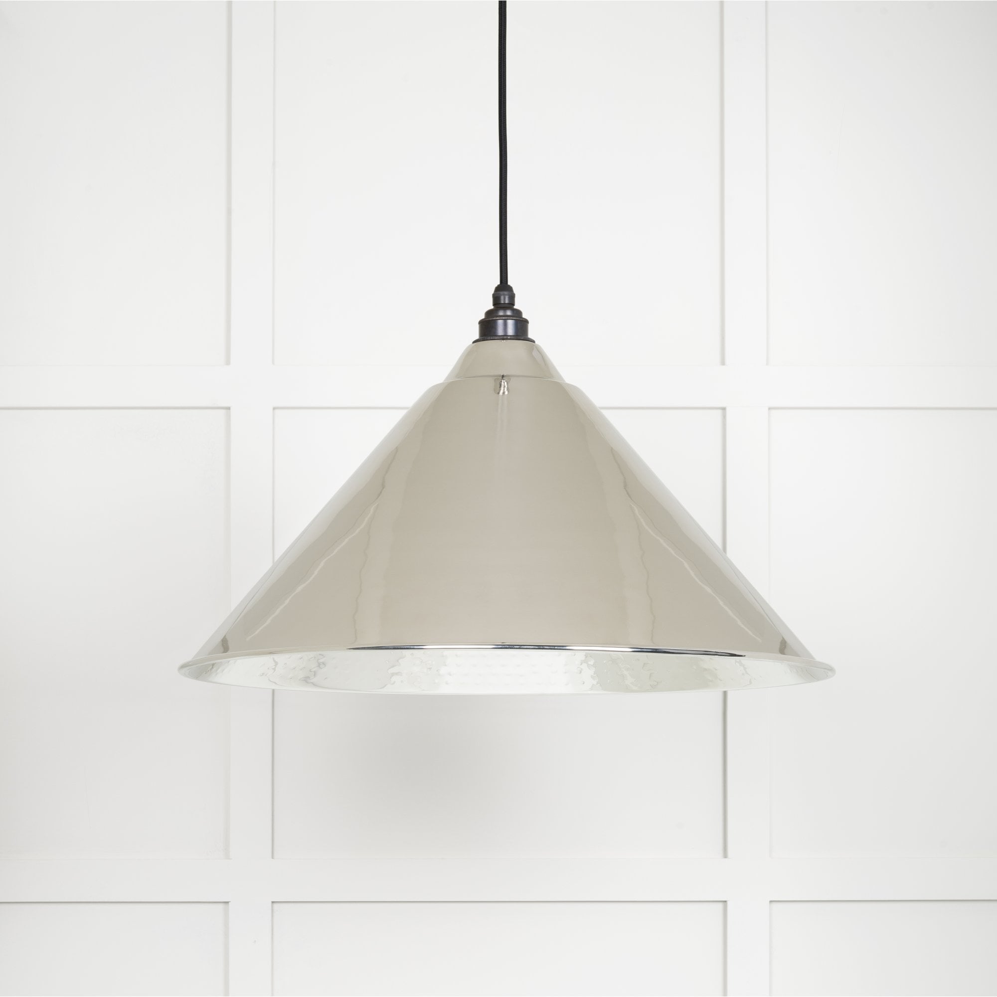 From The Anvil Hammered Nickel Hockley Pendant