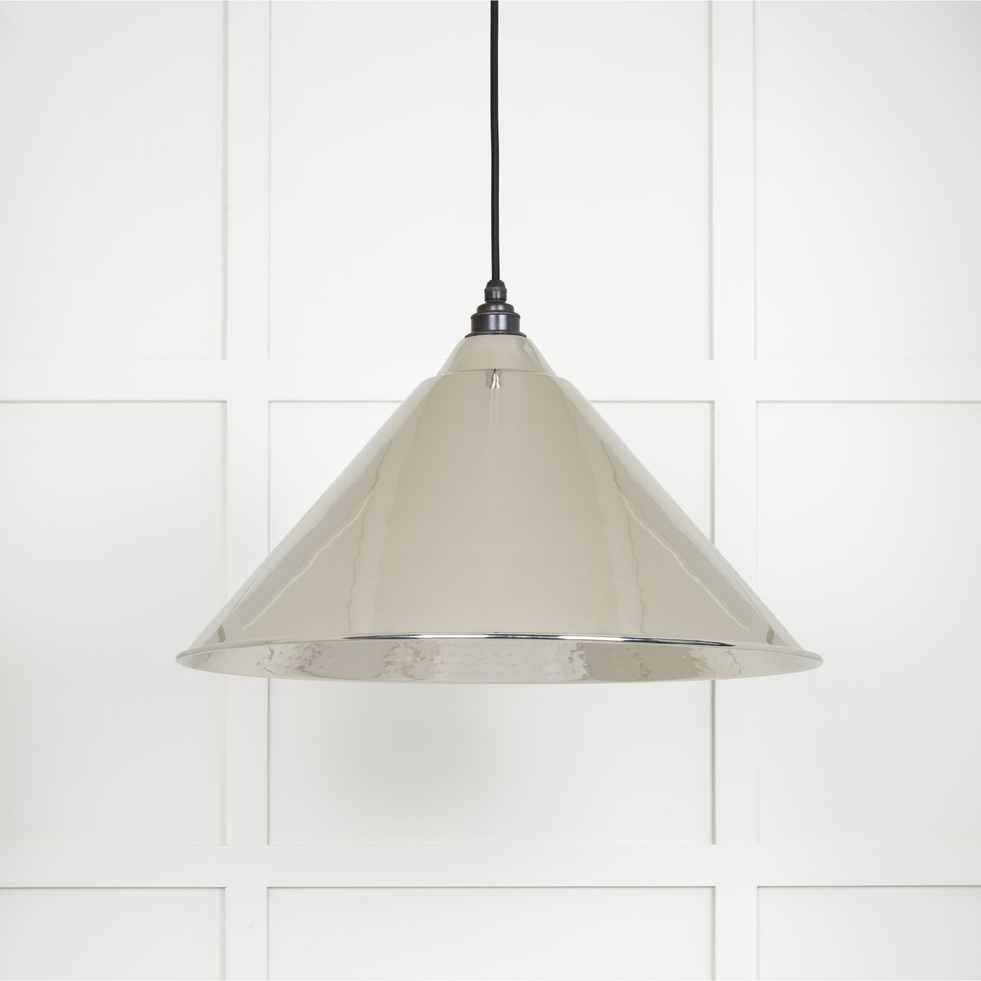 From The Anvil Hammered Nickel Hockley Pendant
