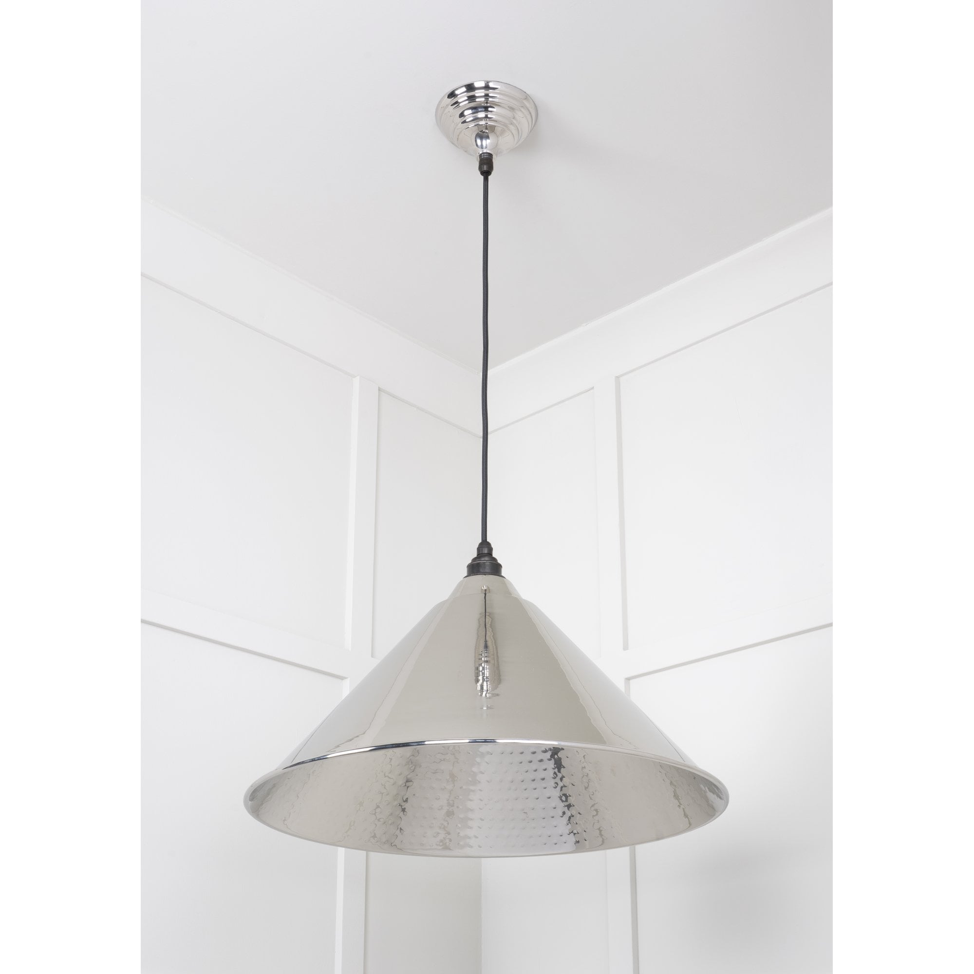 From The Anvil Hammered Nickel Hockley Pendant