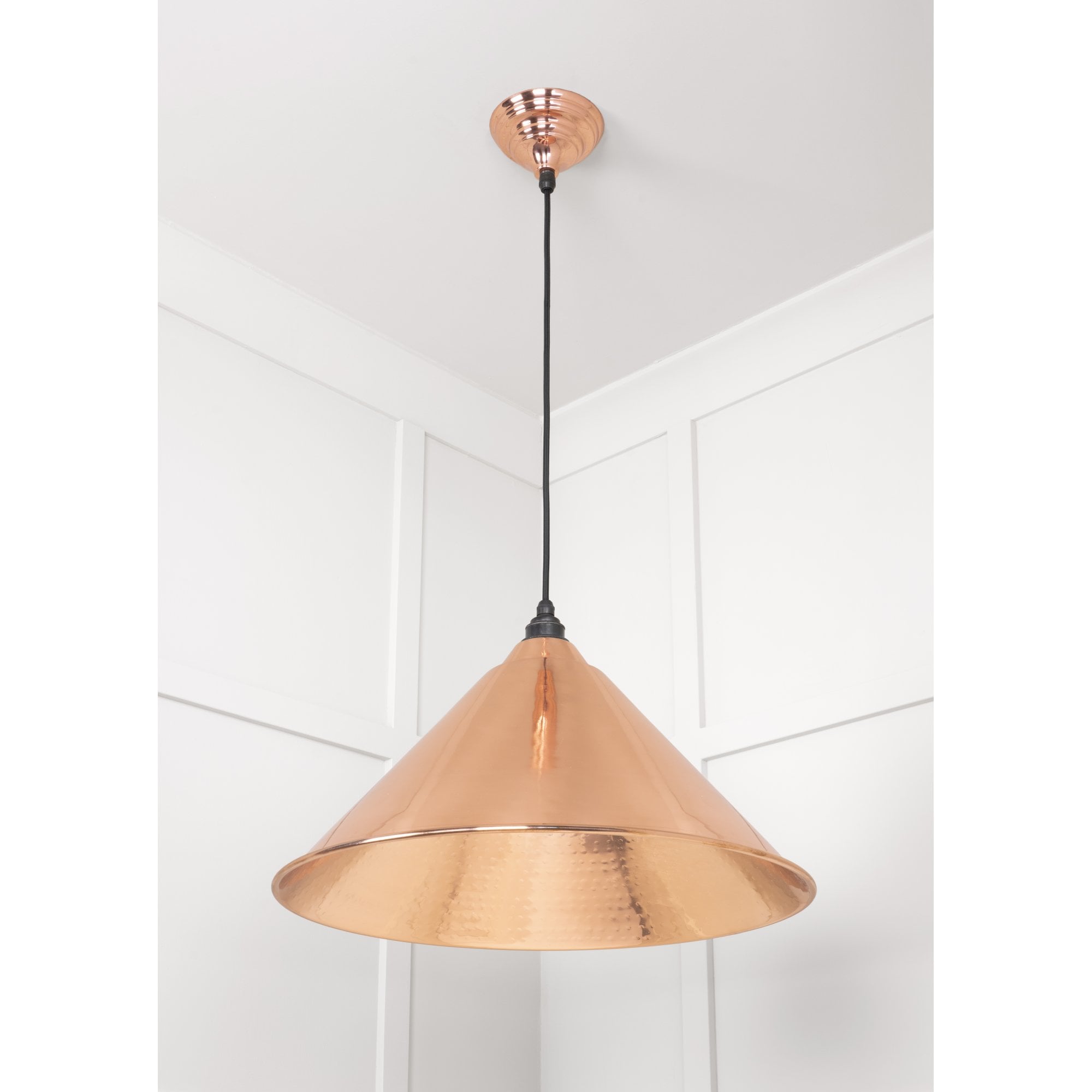 From The Anvil Hammered Copper Hockley Pendant