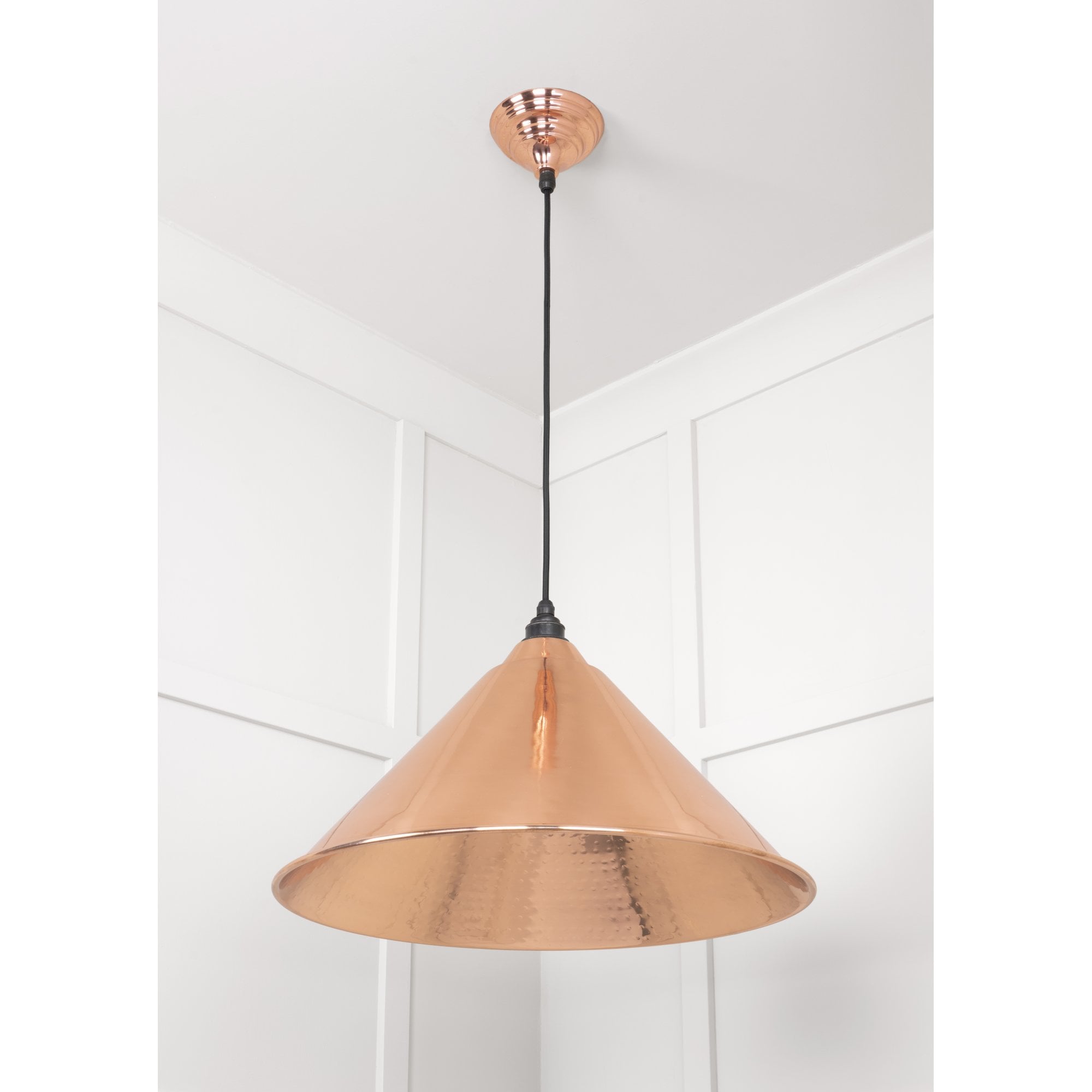 From The Anvil Hammered Copper Hockley Pendant