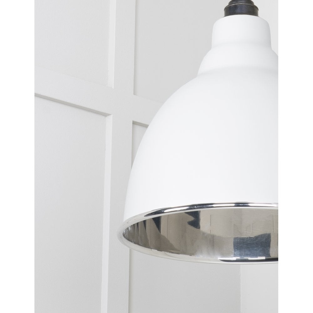 From The Anvil Smooth Nickel Brindley Pendant - Flock (Matt White)