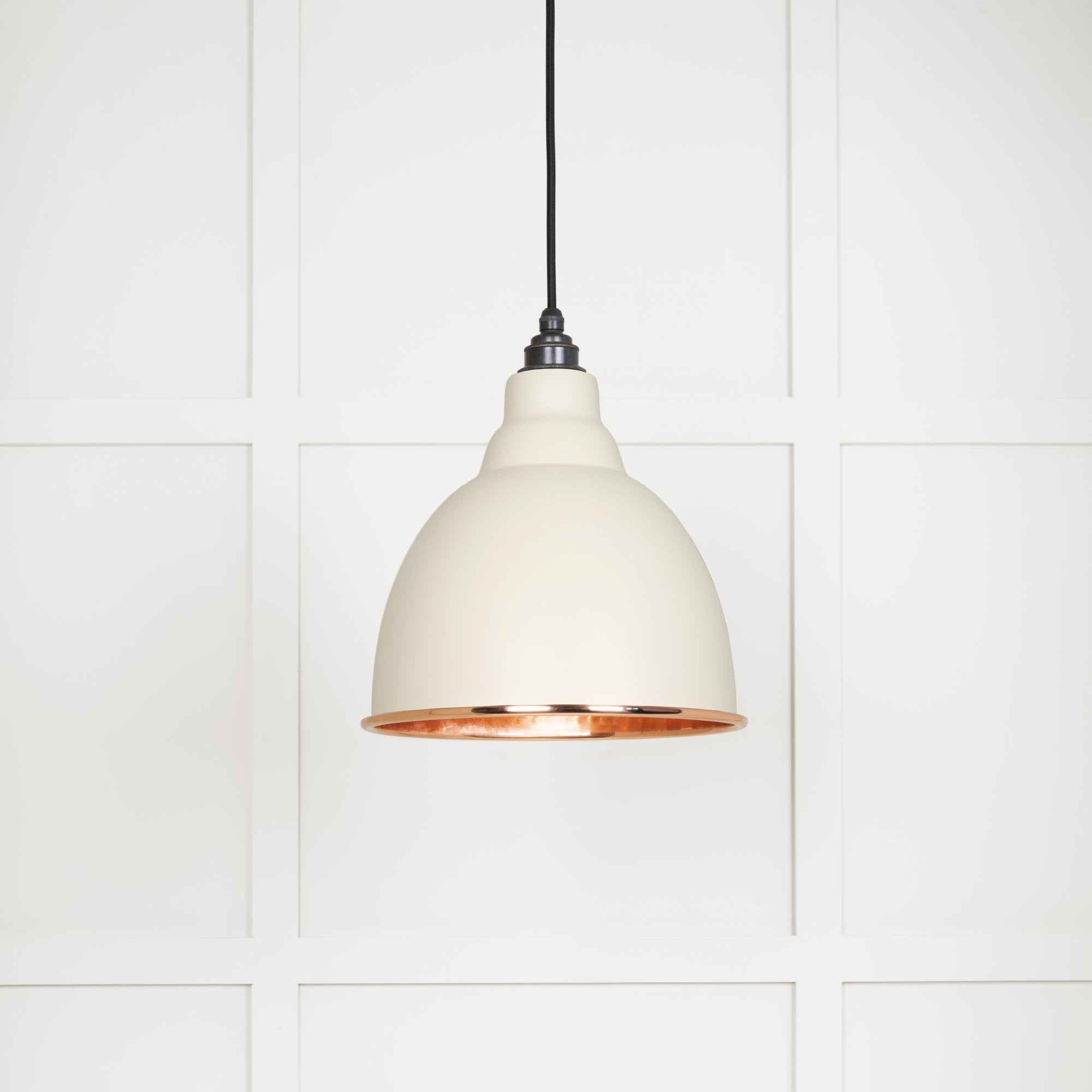 From The Anvil Hammered Copper Brindley Pendant - Teasel (Off White/Cream)