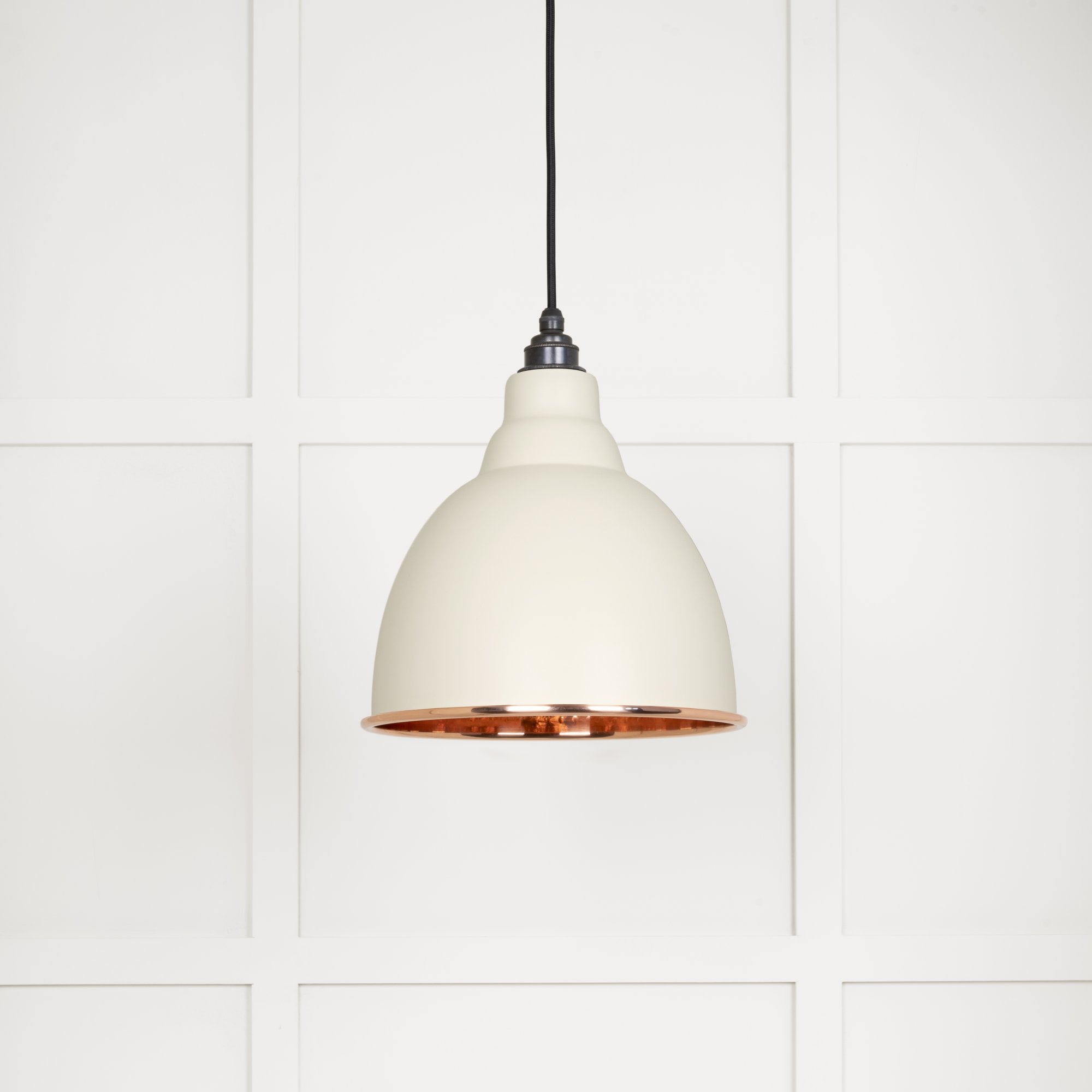 From The Anvil Hammered Copper Brindley Pendant - Teasel (Off White/Cream)