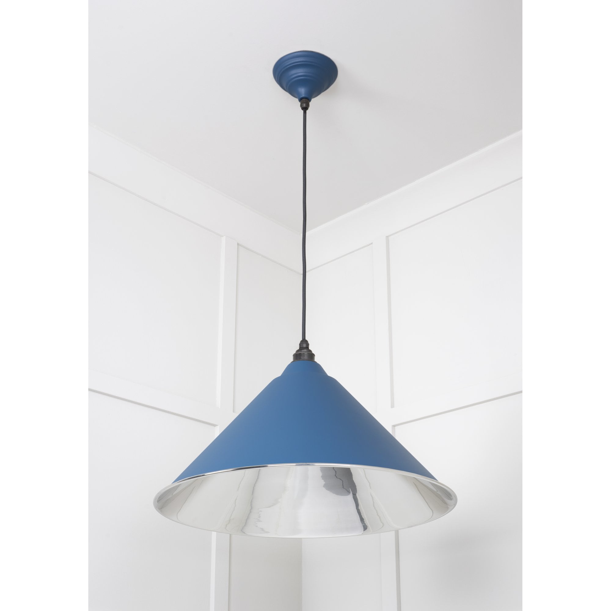 From The Anvil Smooth Nickel Hockley Pendant - Upstream (Blue)