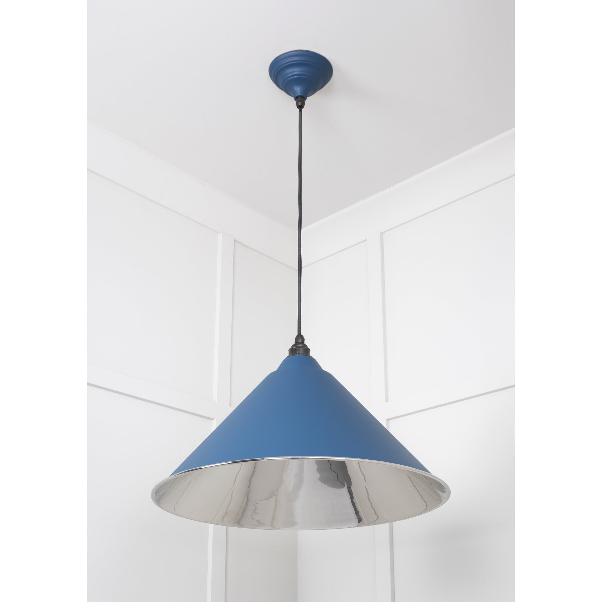 From The Anvil Smooth Nickel Hockley Pendant - Upstream (Blue)