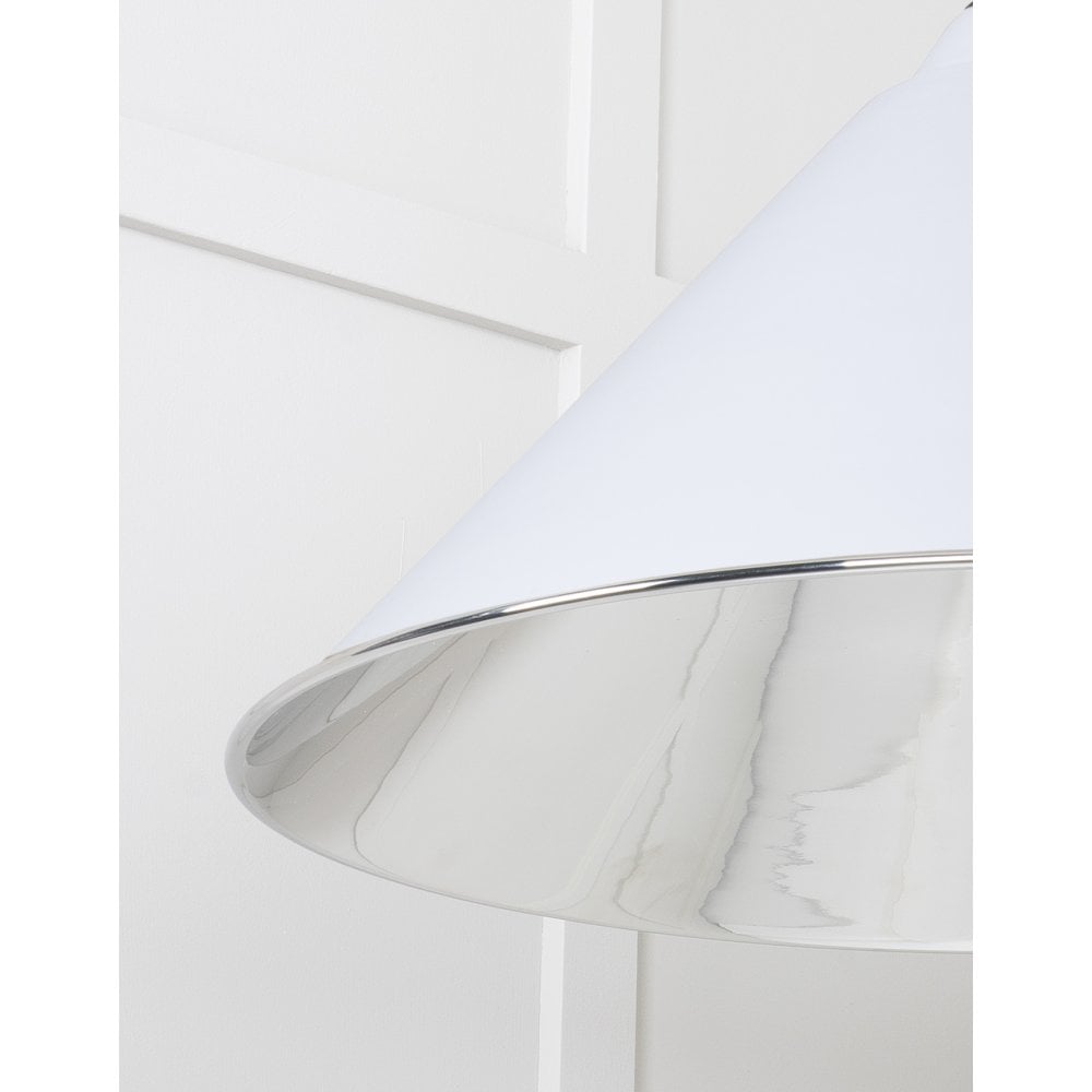 From The Anvil Smooth Nickel Hockley Pendant - Birch (Pale Grey)