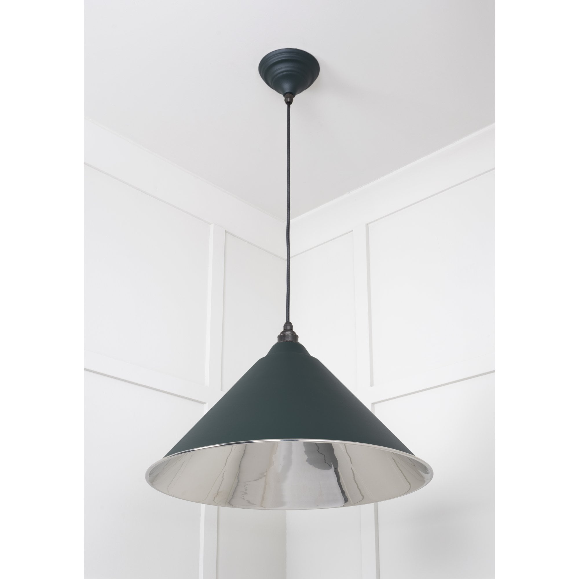 From The Anvil Smooth Nickel Hockley Pendant - Dingle (Rich Green)