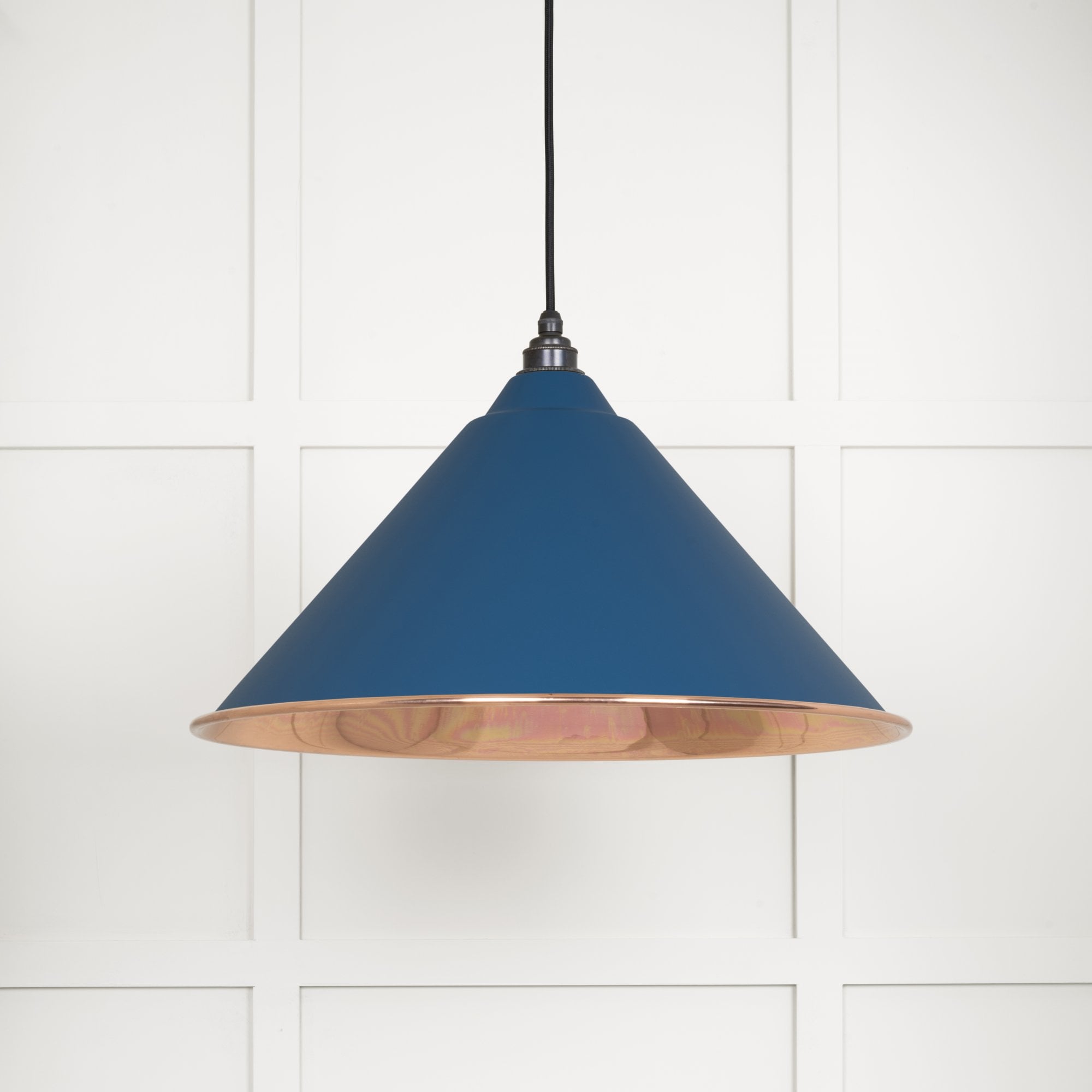 From The Anvil Smooth Copper Hockley Pendant - Upstream (Blue)