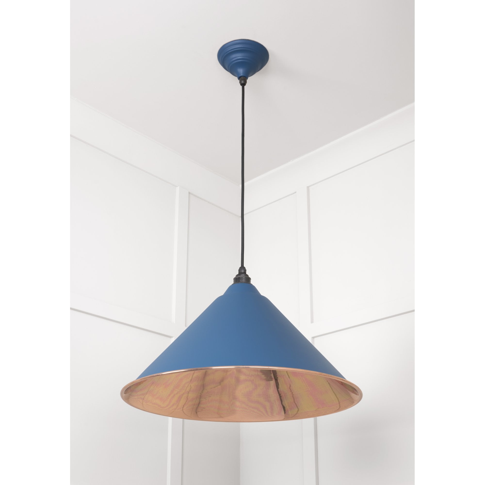 From The Anvil Smooth Copper Hockley Pendant - Upstream (Blue)