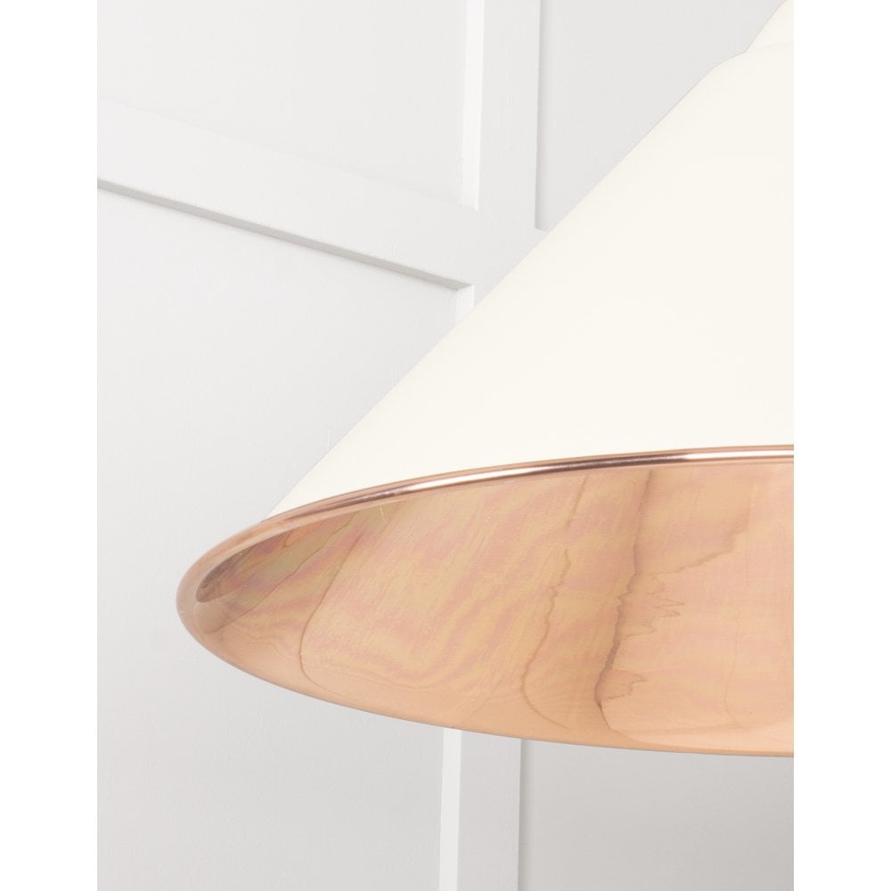 From The Anvil Smooth Copper Hockley Pendant - Teasel (Off White/Cream)