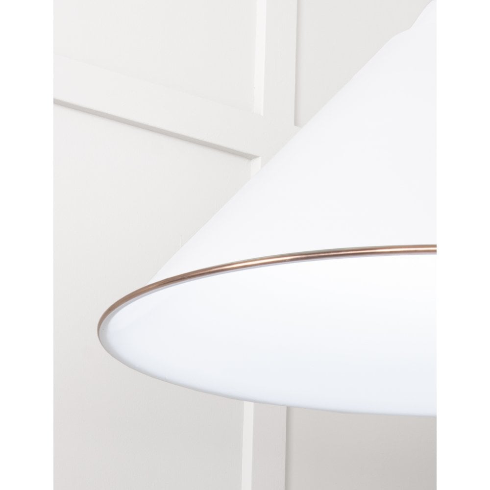 From The Anvil White Gloss Hockley Pendant - Flock (Matt White)