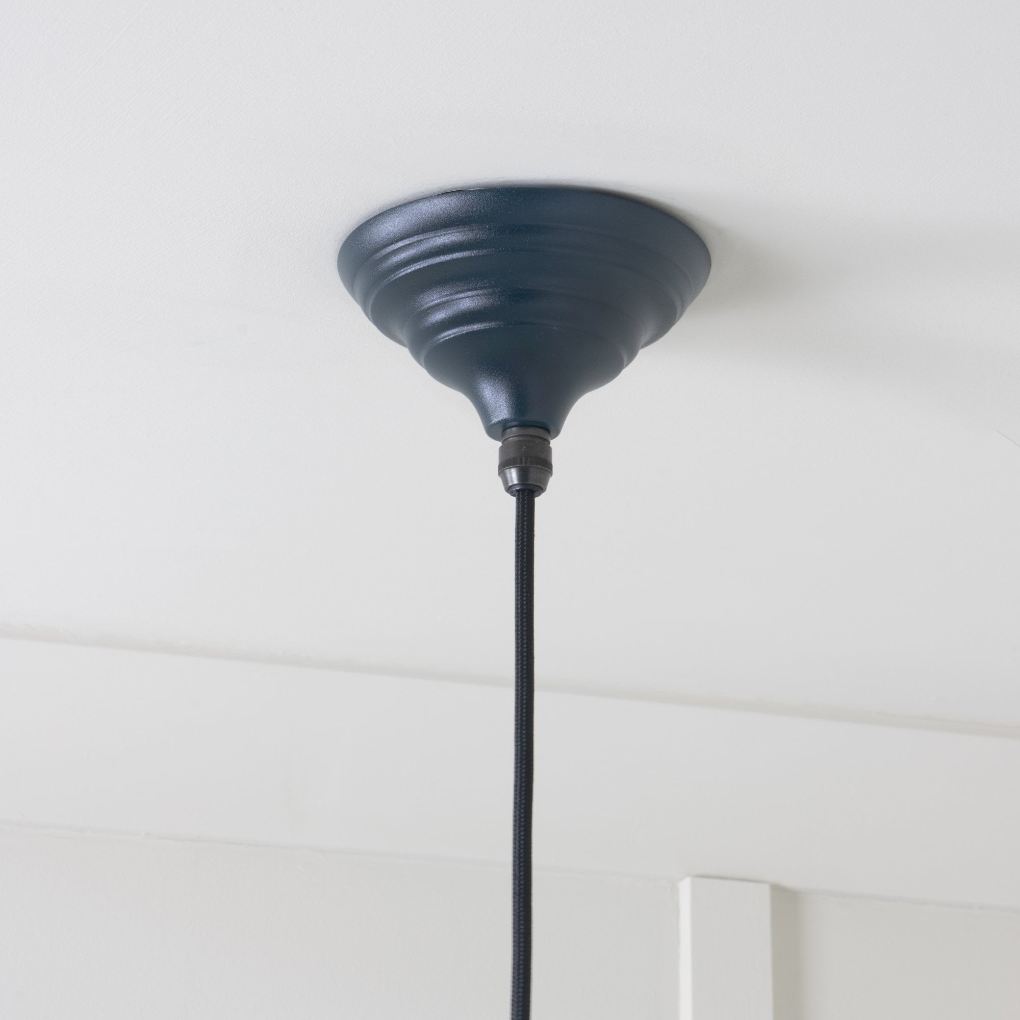 From The Anvil White Gloss Hockley Pendant - Dusk (Dark Blue/Grey)