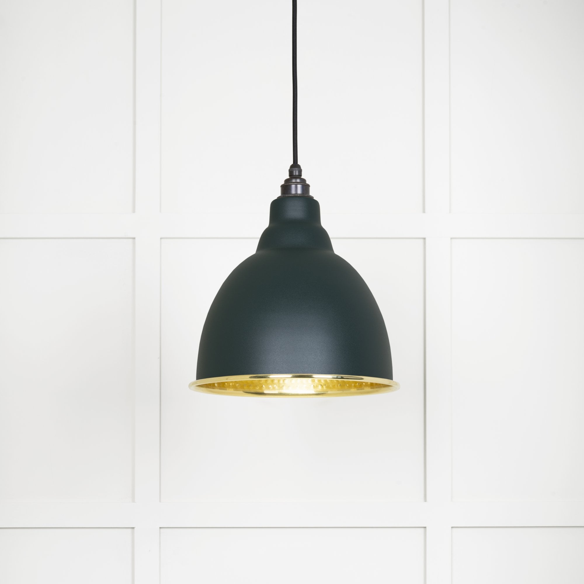 From The Anvil Hammered Brass Brindley Pendant - Dingle (Rich Green)