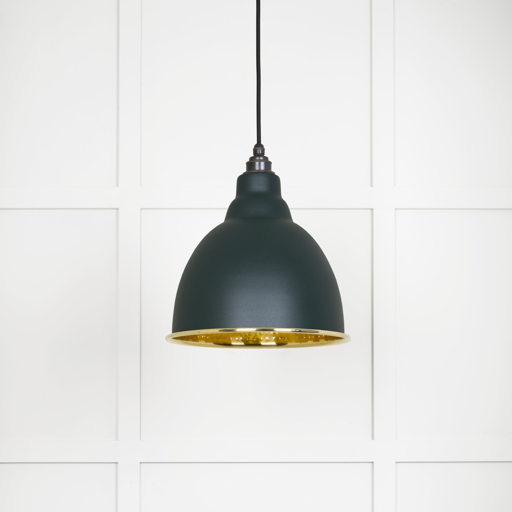 From The Anvil Hammered Brass Brindley Pendant - Dingle (Rich Green)