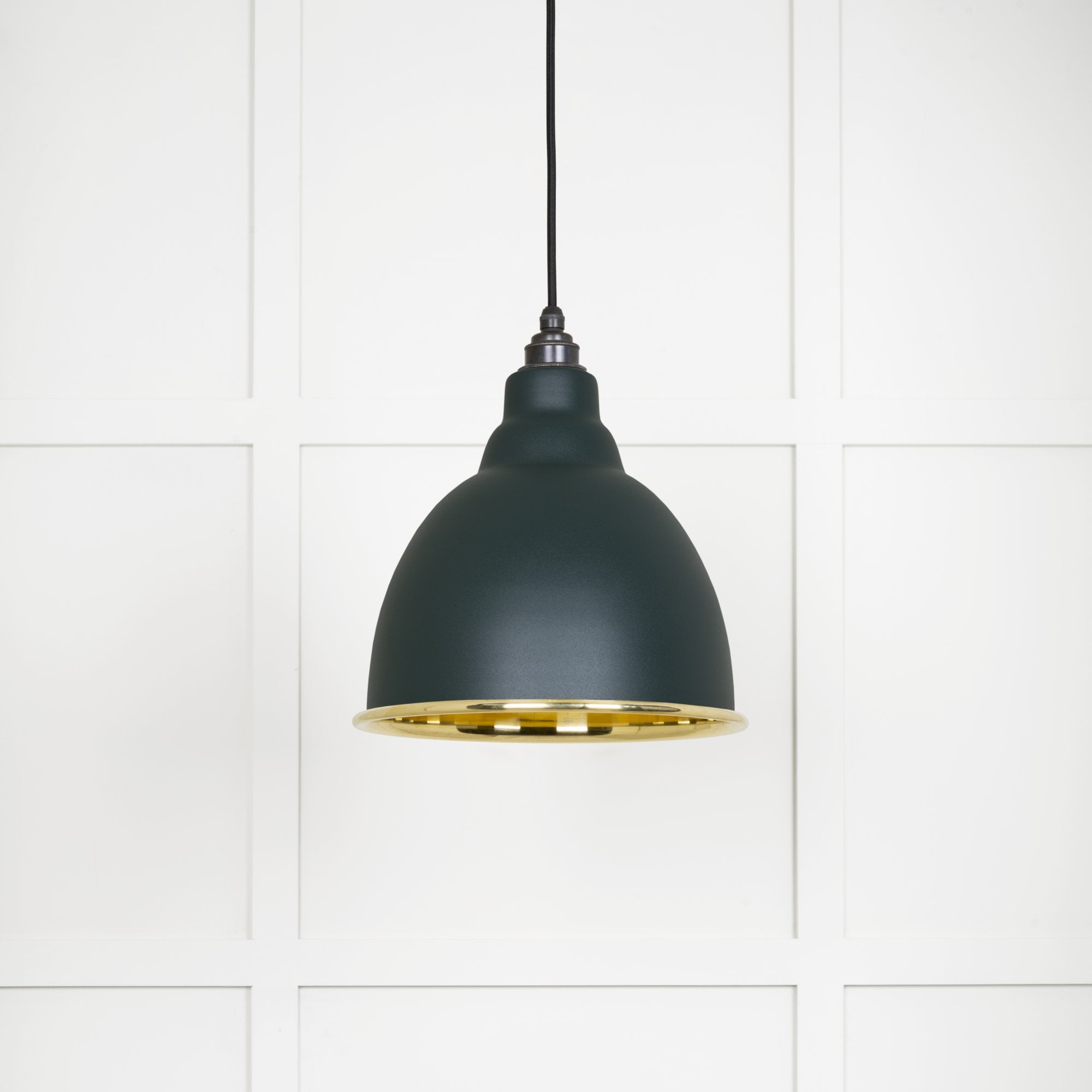 From The Anvil Smooth Brass Brindley Pendant - Dingle (Rich Green)