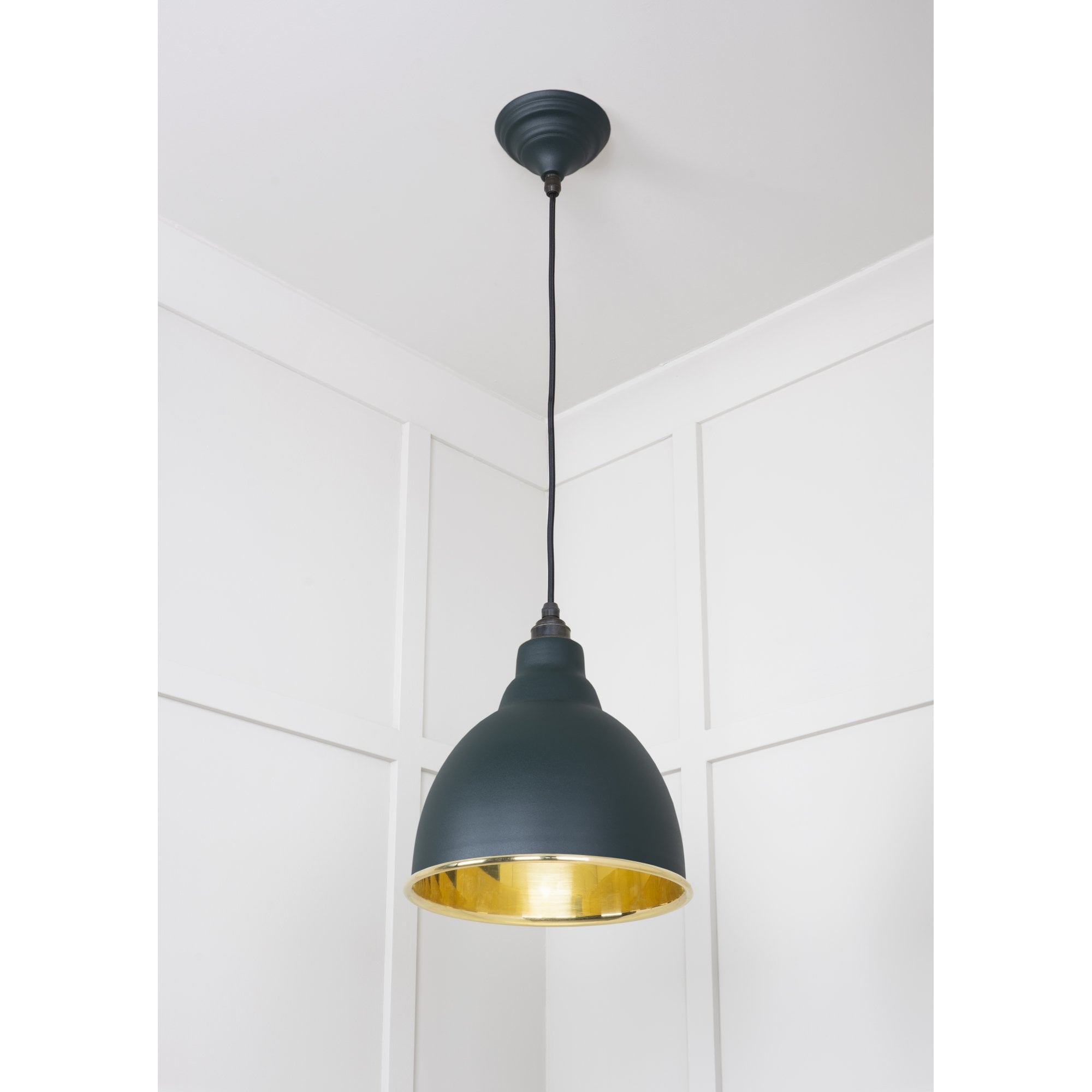 From The Anvil Smooth Brass Brindley Pendant - Dingle (Rich Green)