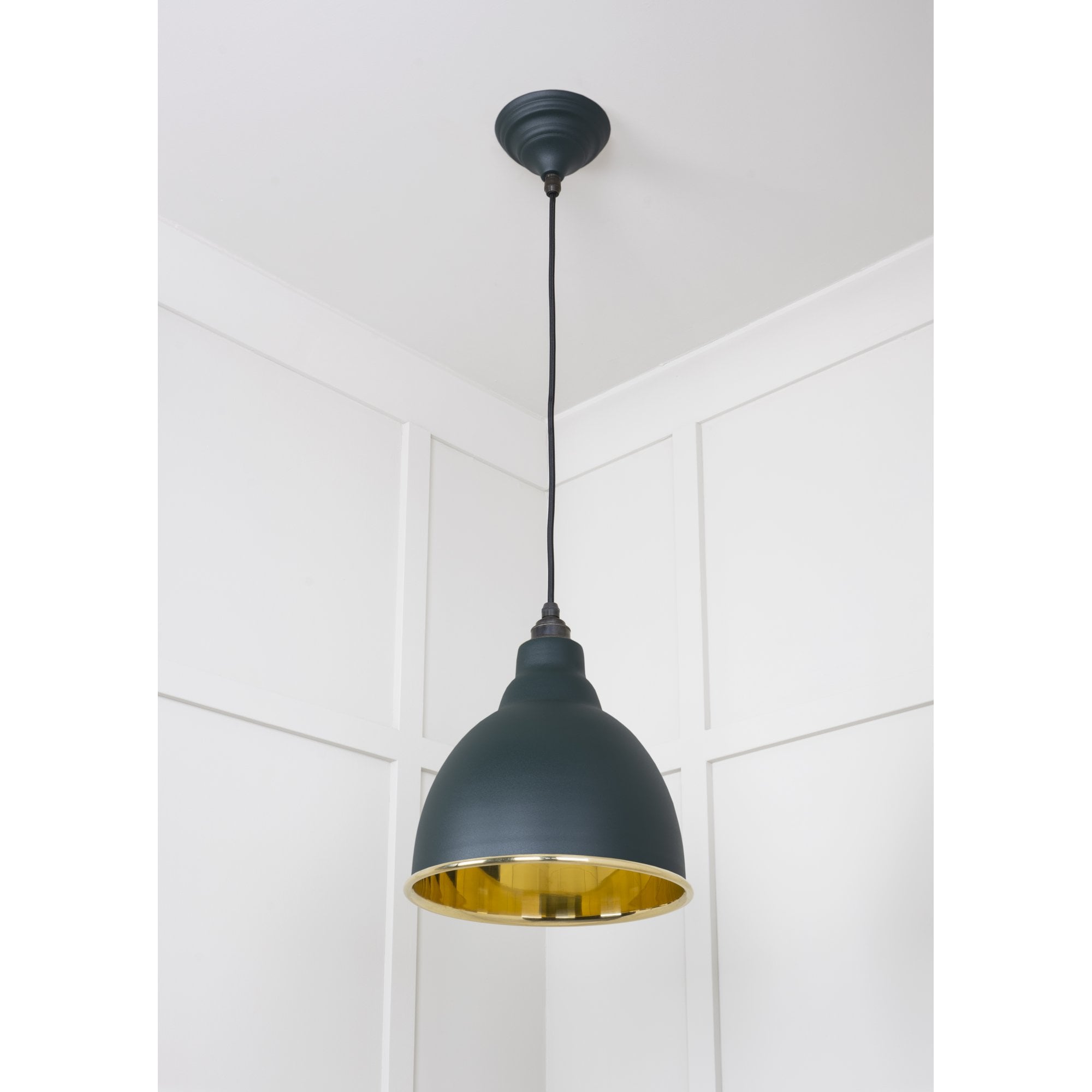 From The Anvil Smooth Brass Brindley Pendant - Dingle (Rich Green)