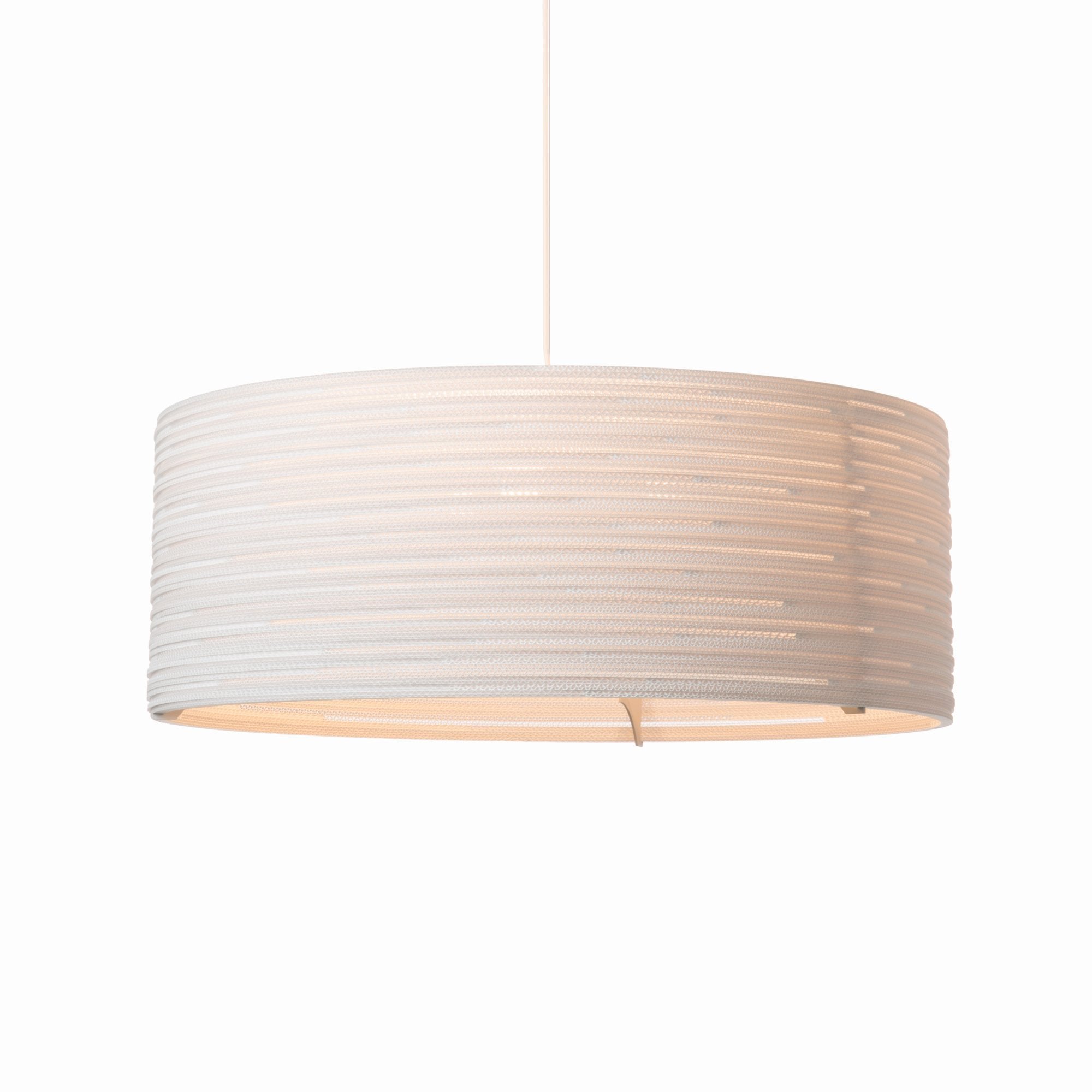 Graypants Scraplights Drum 36 Pendant with Glass Diffuser - White - 92cm Diameter